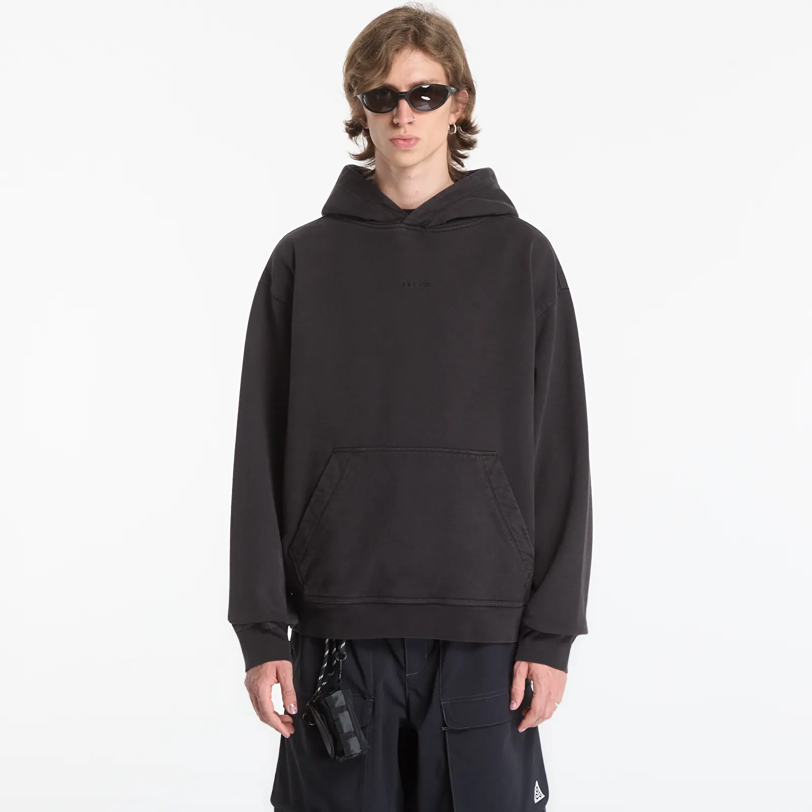 Mikinas ar kapuci un sporta krekli Oakley Echo Mod Embroidered Hoodie Pitch Black