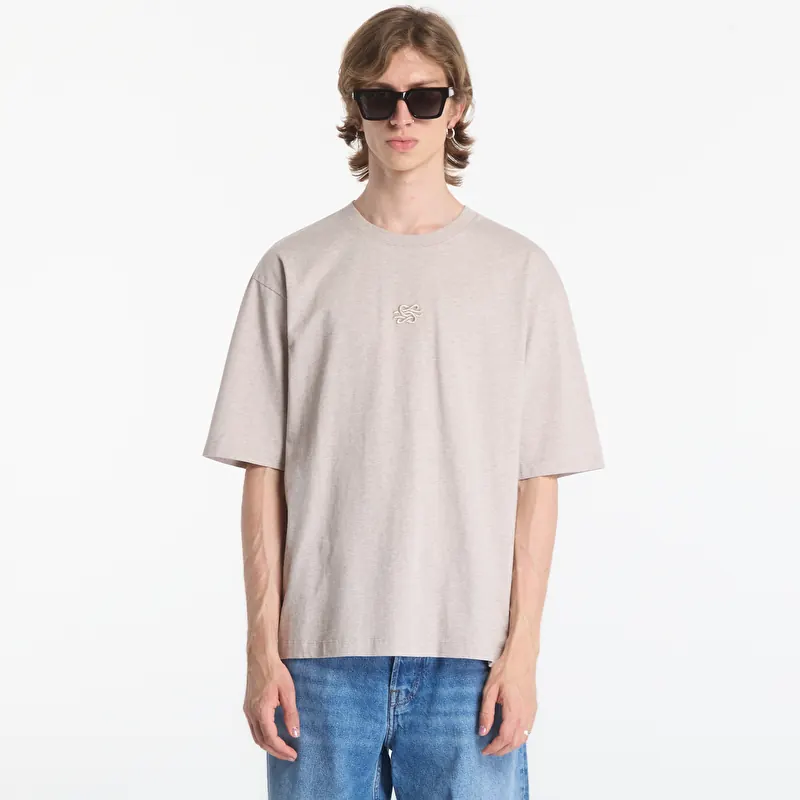 Tričko Filling Pieces T-Shirt Boxy Embroidered Melange Pure
