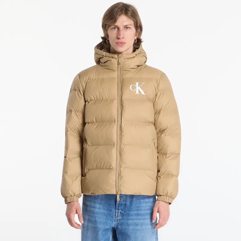 Calvin Klein Jeans Ls Ltwt Nyln Paded H Brown