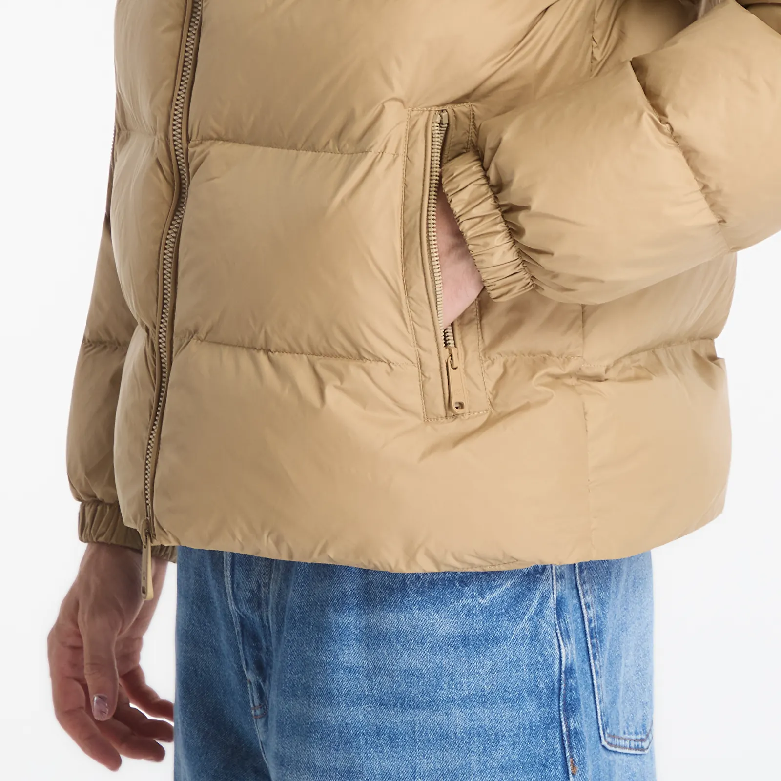 Πουπουλένια μπουφάν Calvin Klein Jeans Ls Ltwt Nyln Paded H Brown