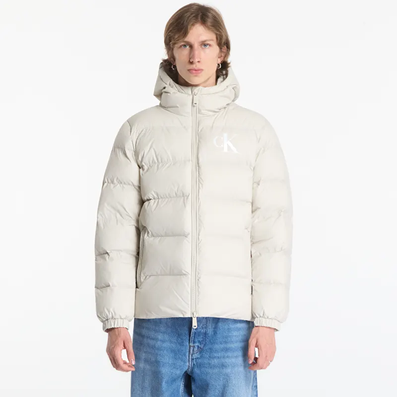 Calvin Klein Jeans Ls Ltwt Nyln Paded H White