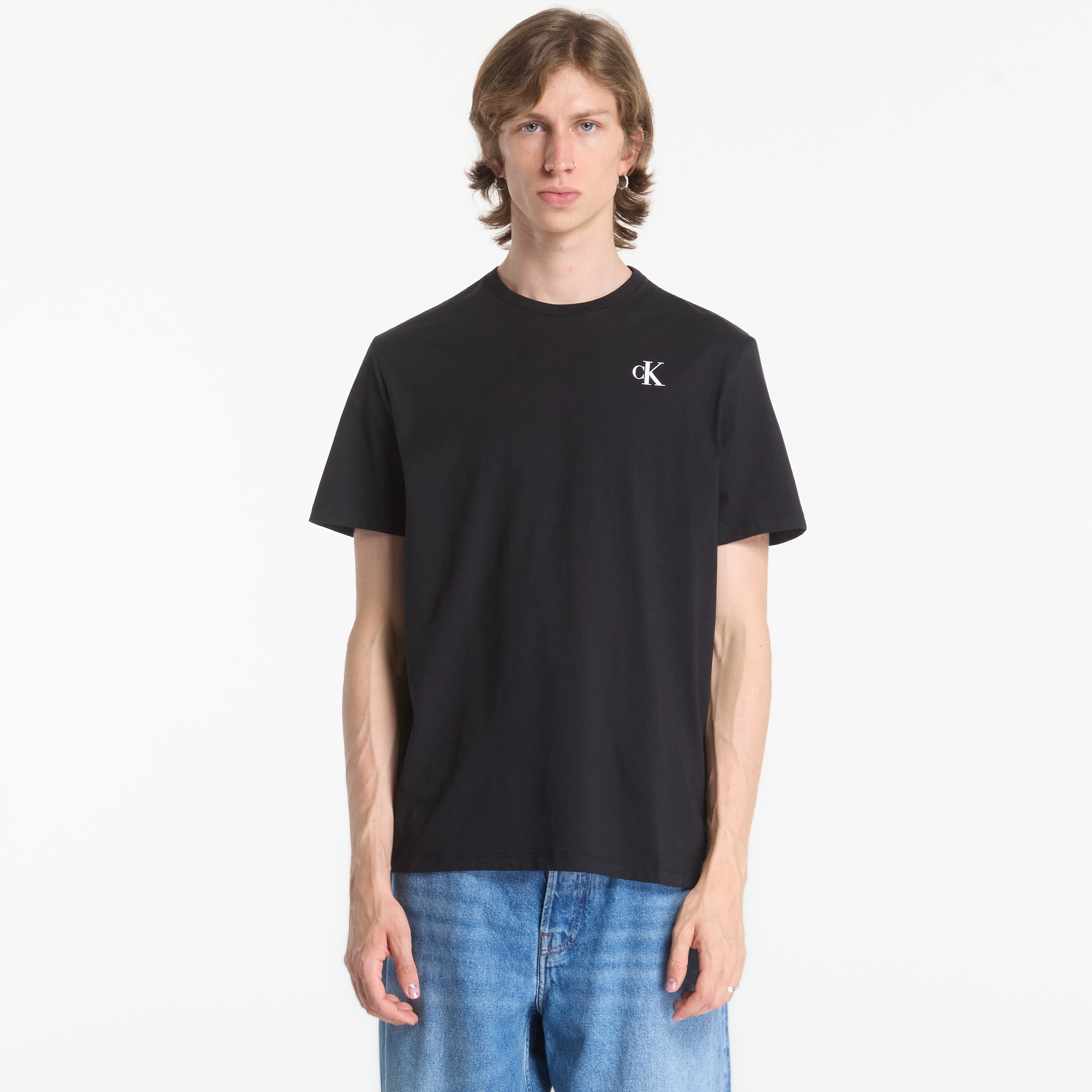 Camiseta Calvin Klein Jeans Ss 30s Eu Calvin Kle Black XL