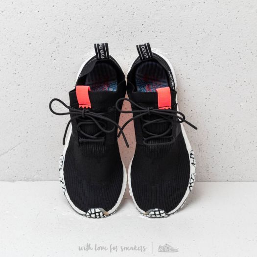 Men s shoes adidas NMD Racer Primeknit Core Black Core Black Flash Red Footshop