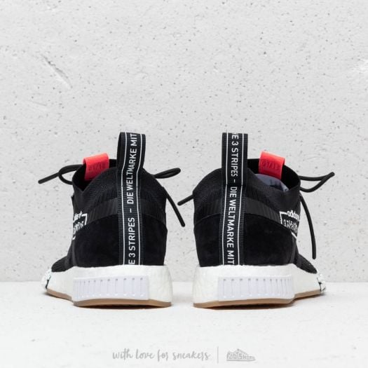 Men s shoes adidas NMD Racer Primeknit Core Black Core Black Flash Red Footshop
