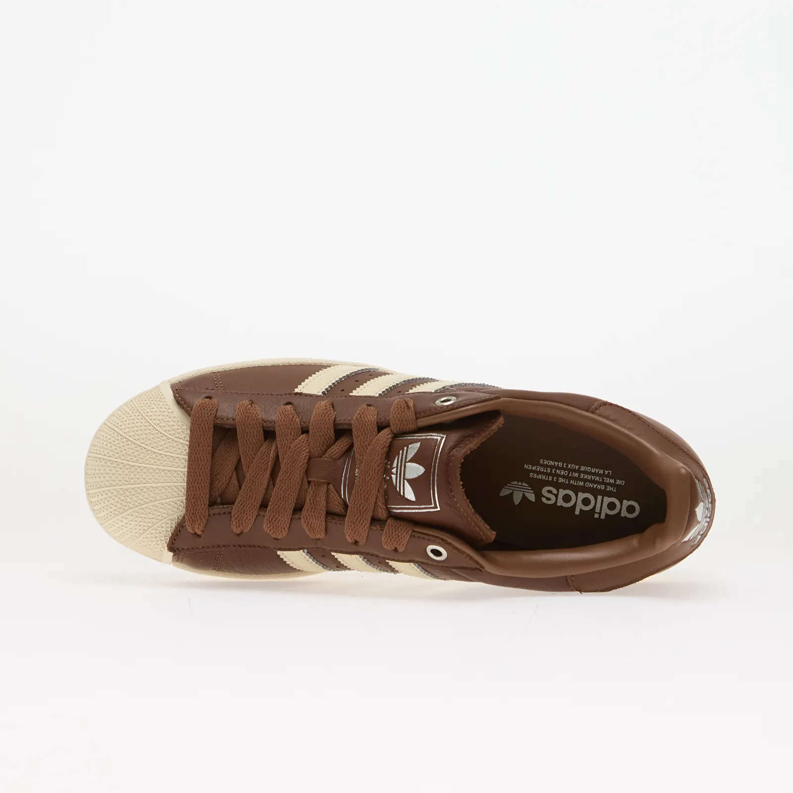 Men's shoes adidas Superstar II Preloved Brown/ Cream White/ Silver Met.