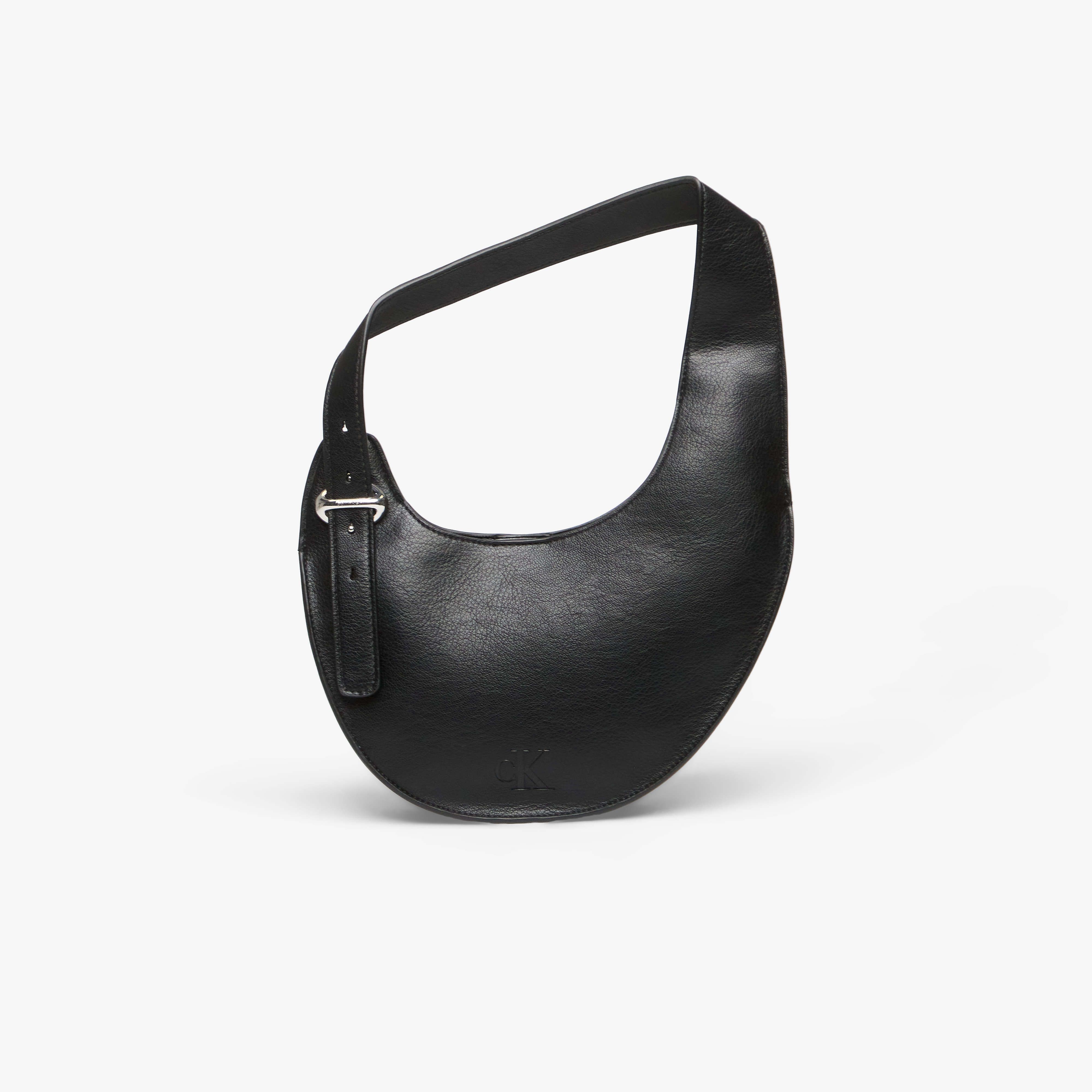 Handbag Calvin Klein Asym Buckle Shoulder Bag Black OS