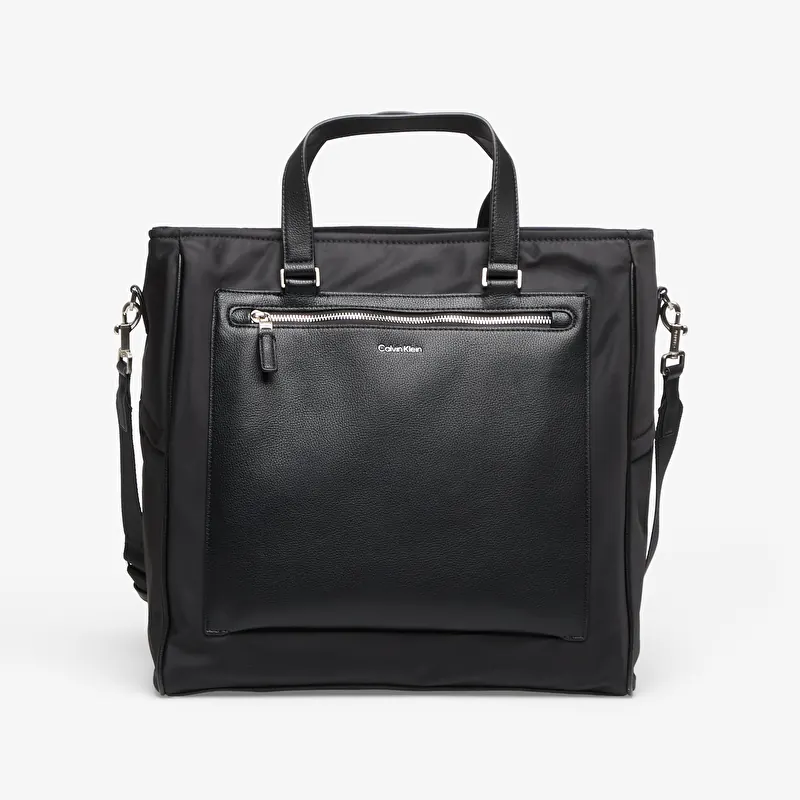 Geantă Calvin Klein Ssnl Raised Logo Tote Black