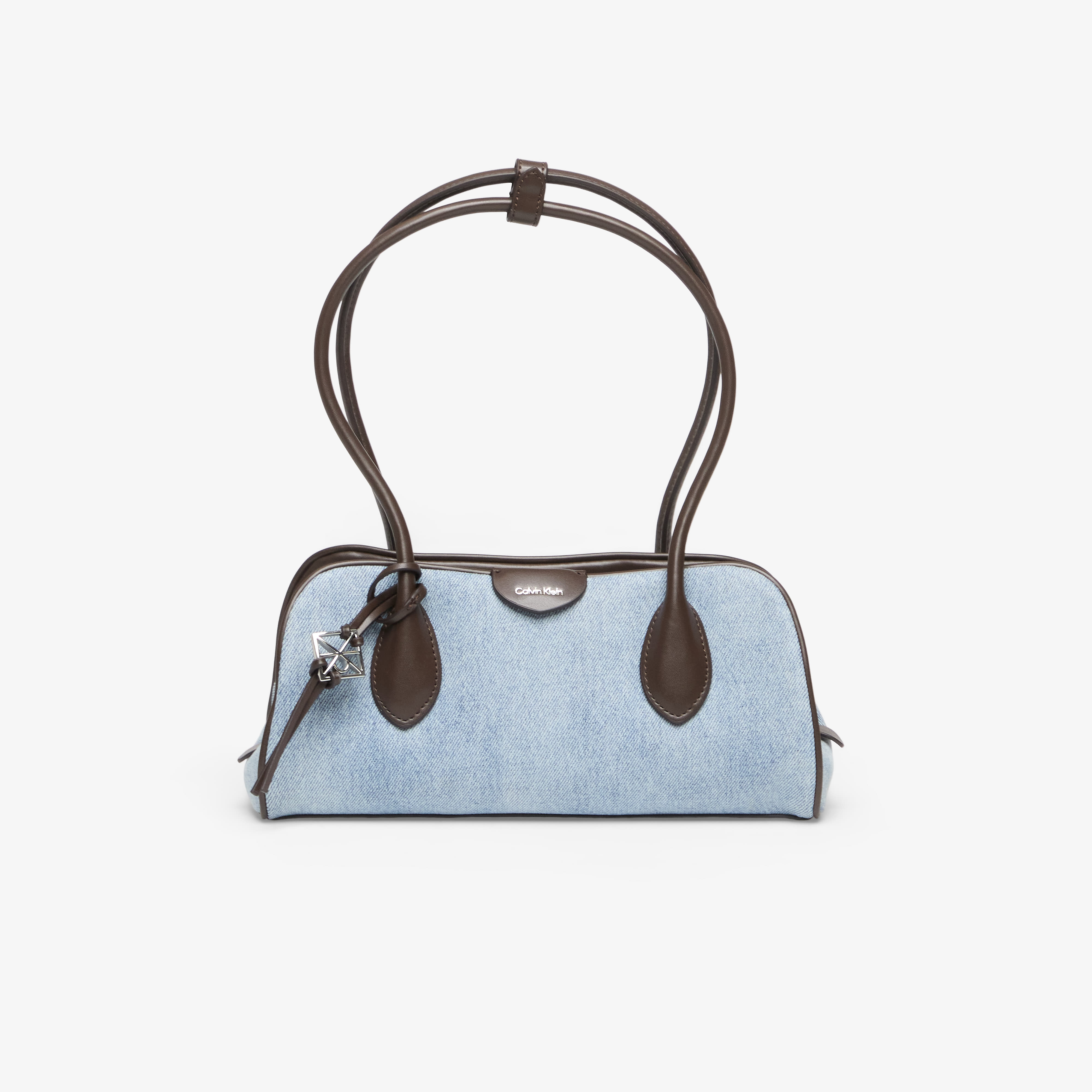 Handbag Calvin Klein Emblem Trio Denim Shoulder Bag LIGHT WASH DENIM OS