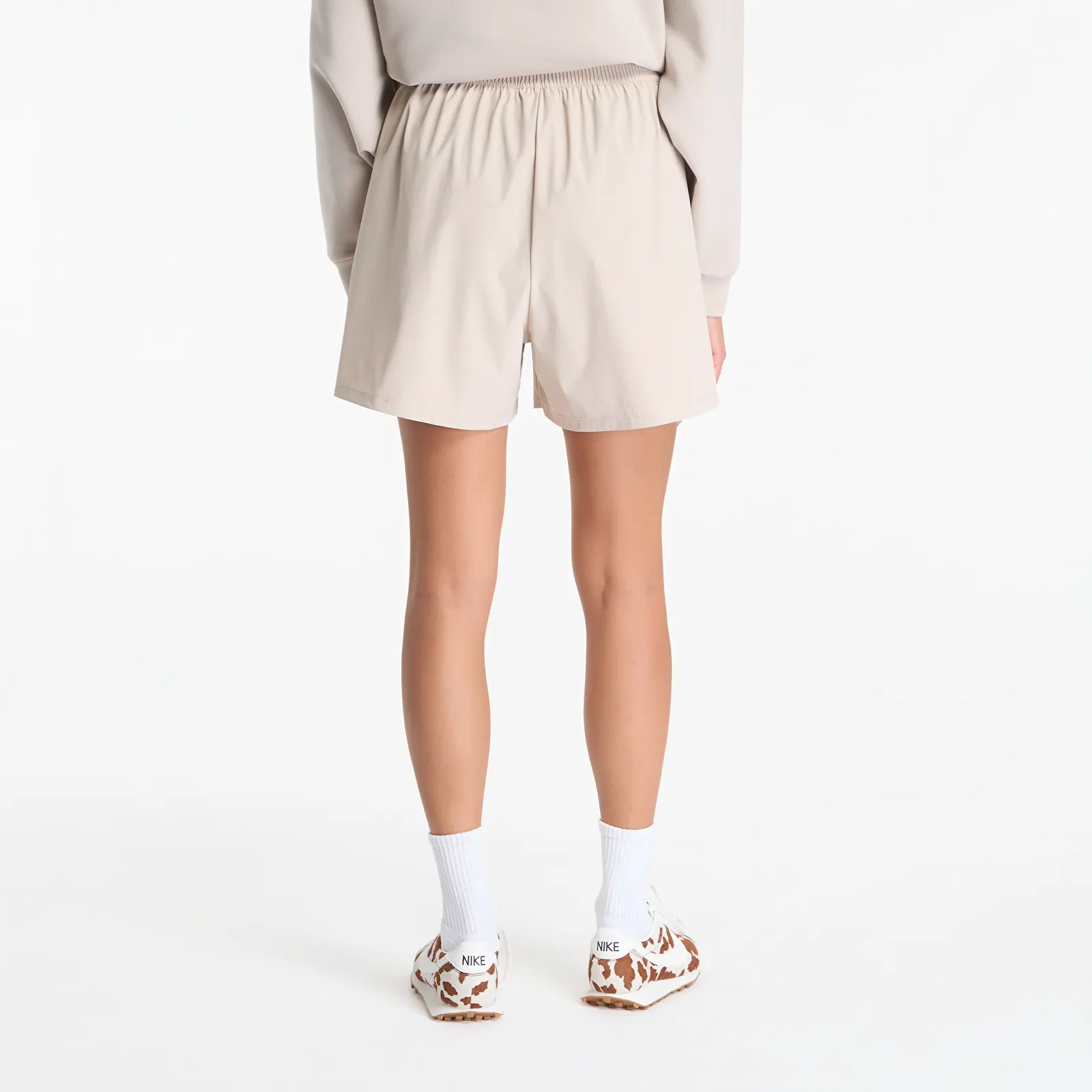 Women's shorts Nike 24.7 PerfectStretch Women's Dri-FIT High-Waisted Shorts Cream Ii/ Cream Ii/ Cream Ii/ College Grey