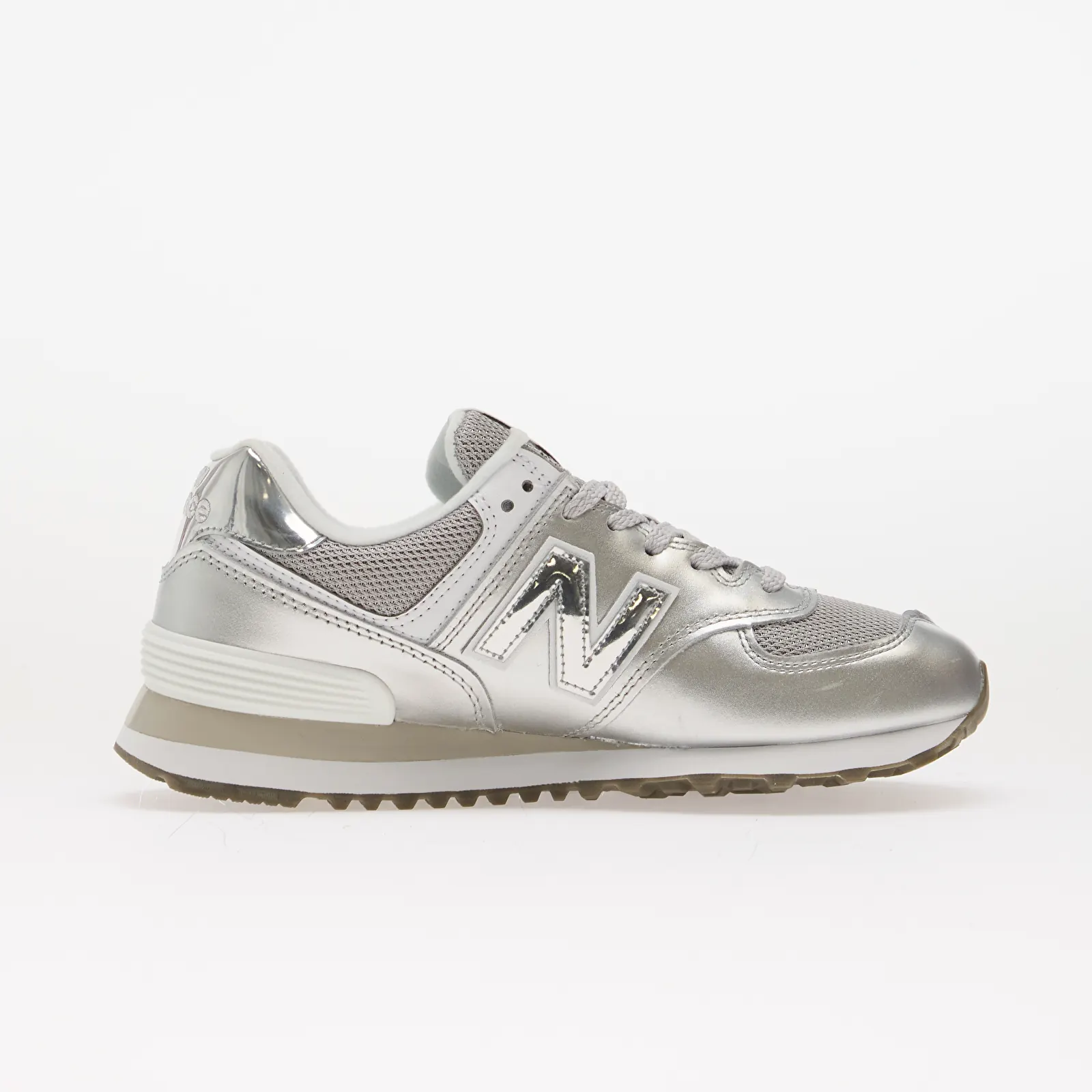 Naisten kengät New Balance W574 Silver Metallic/ White
