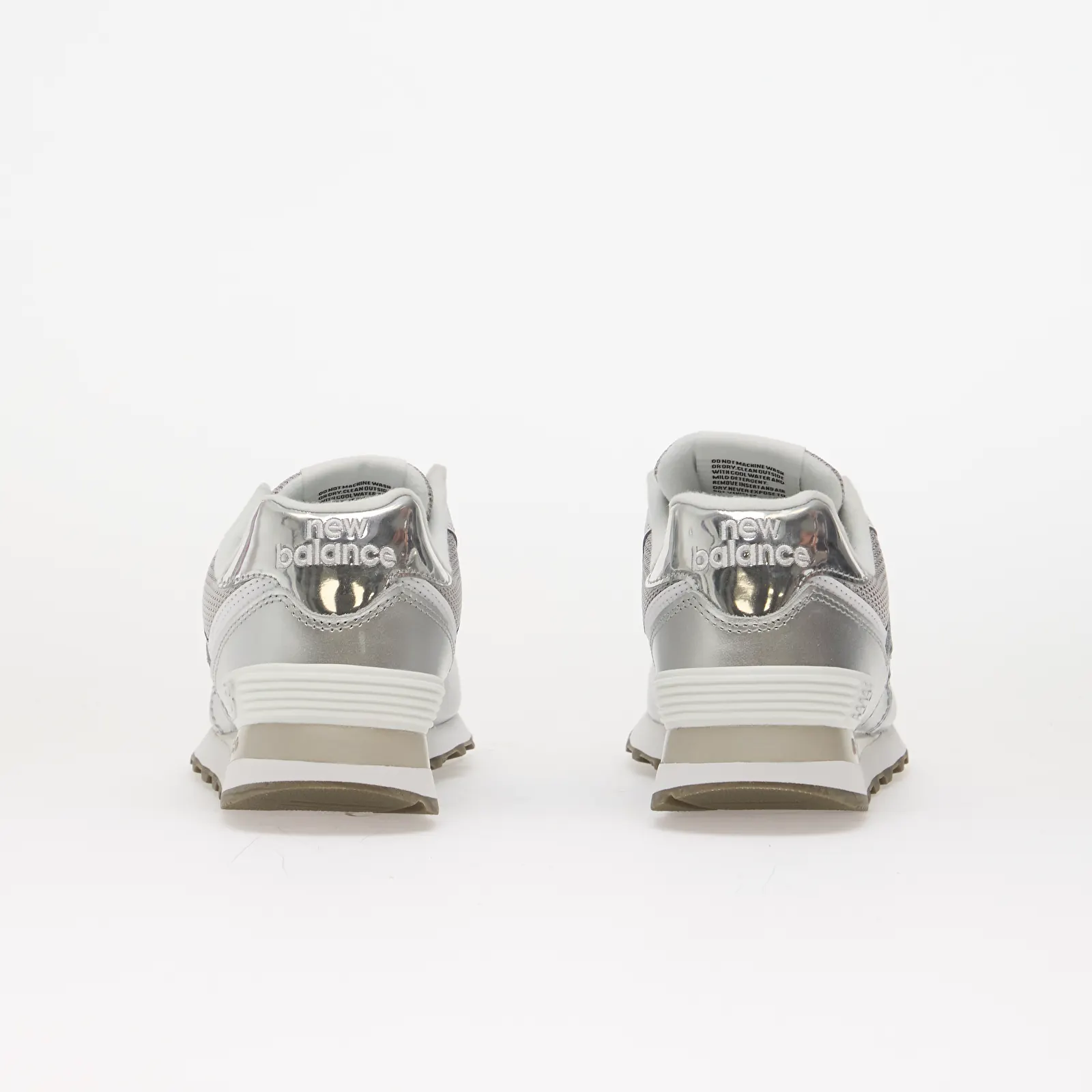 Naisten kengät New Balance W574 Silver Metallic/ White