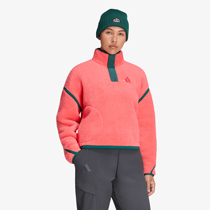 Džemperis adidas Terrex Multi High Pile Fleece Pullover Pure Turbo