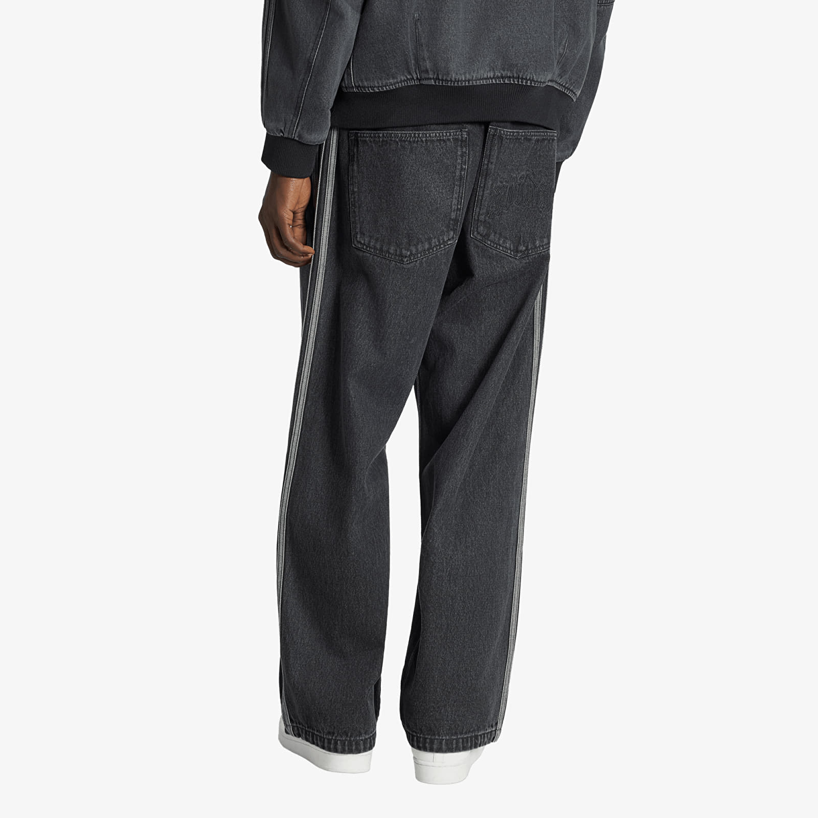 Kavbojke  adidas SST Denim Jeans MID-RISE Straight Leg True Black Denim