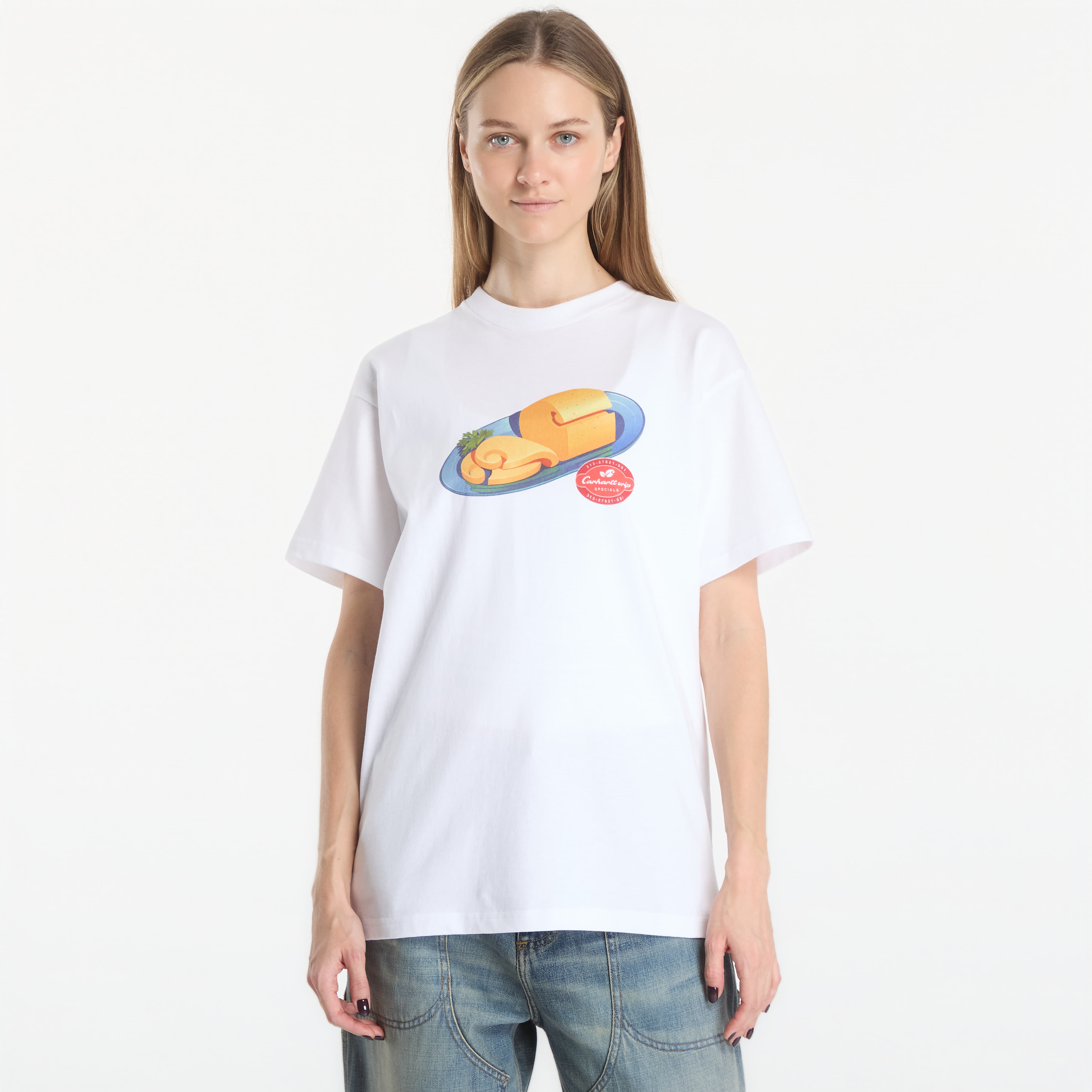 Тениска Carhartt WIP S/S Fromage T-Shirt UNISEX White XL