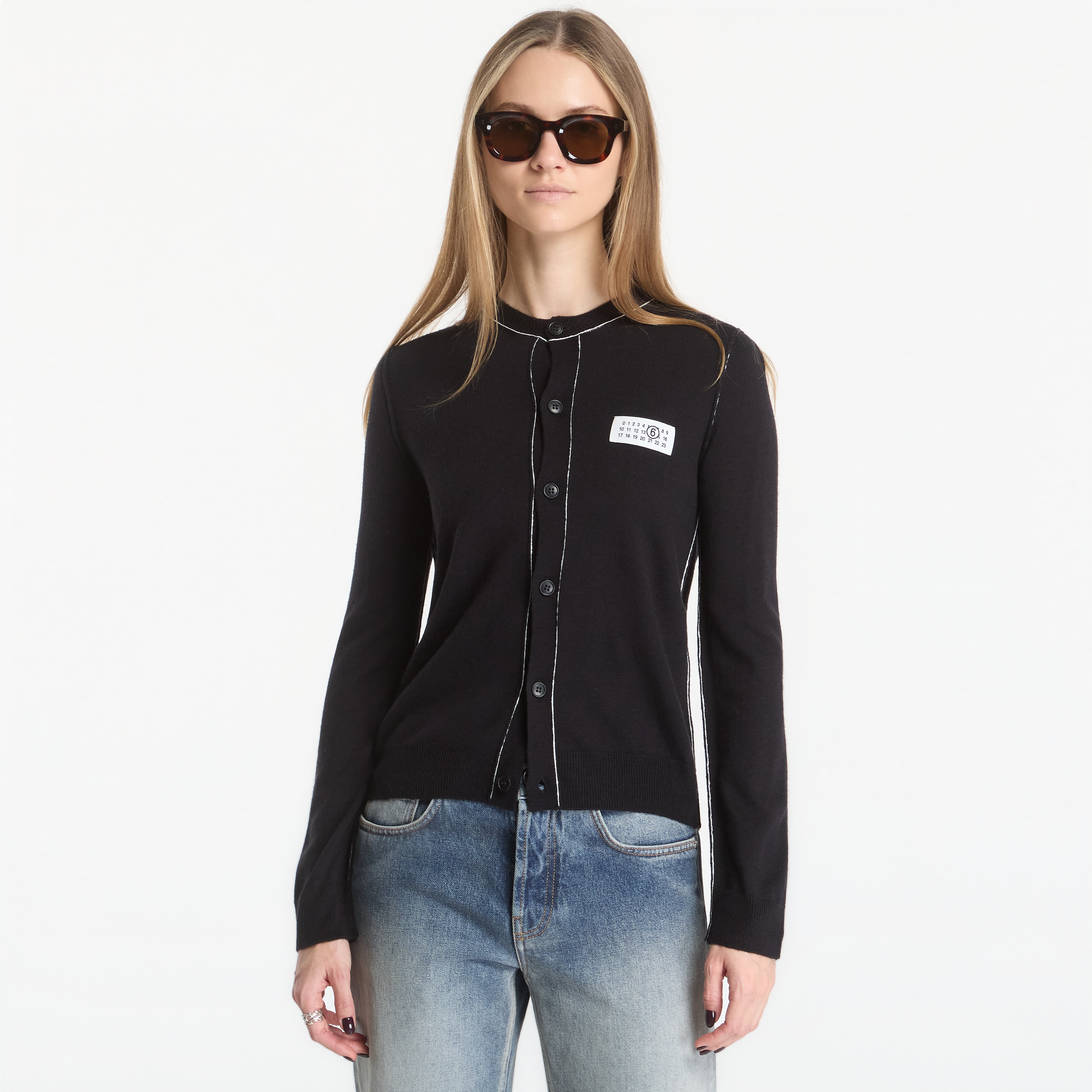 Pulover MM6 Cardigan Black M