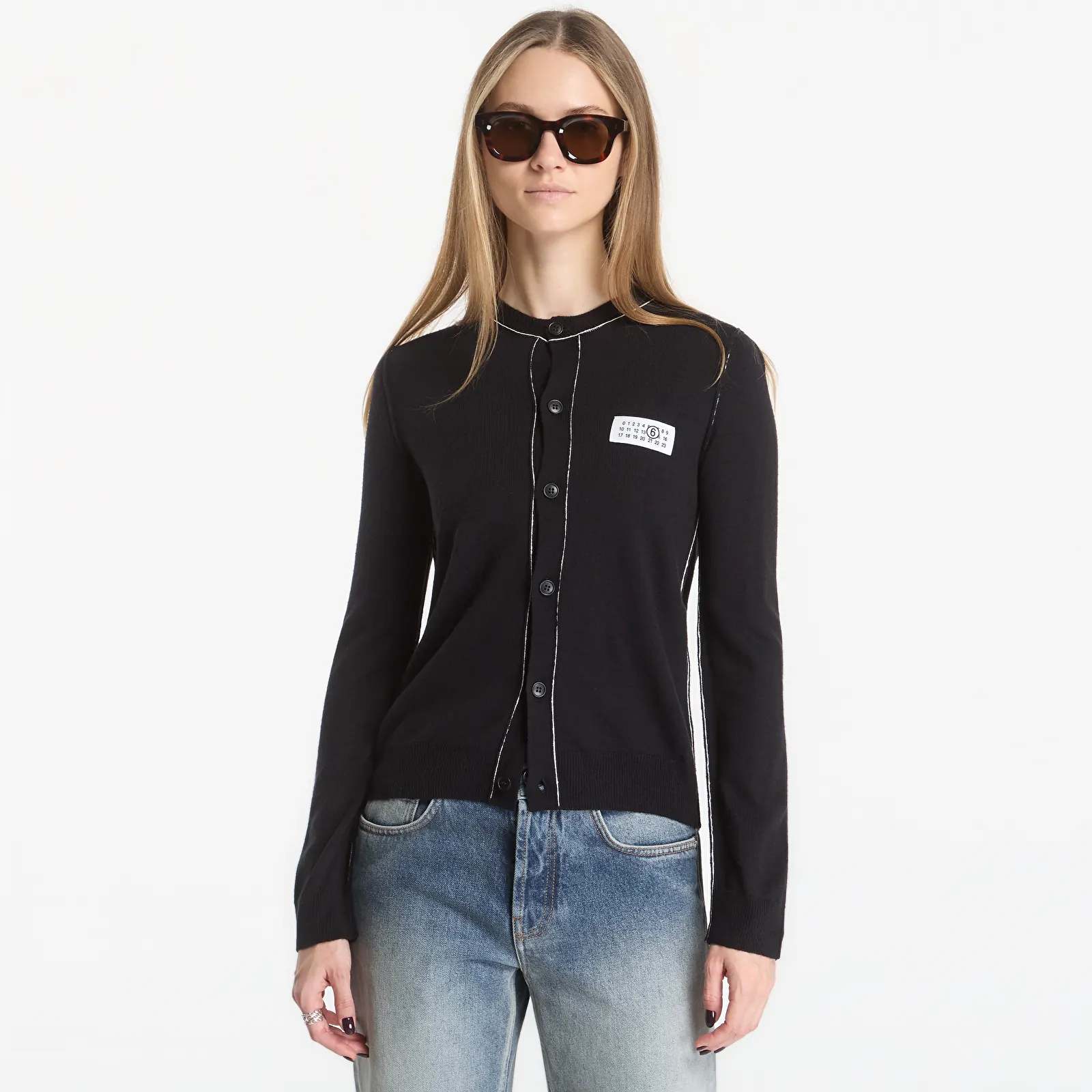 Gilets MM6 Cardigan Black