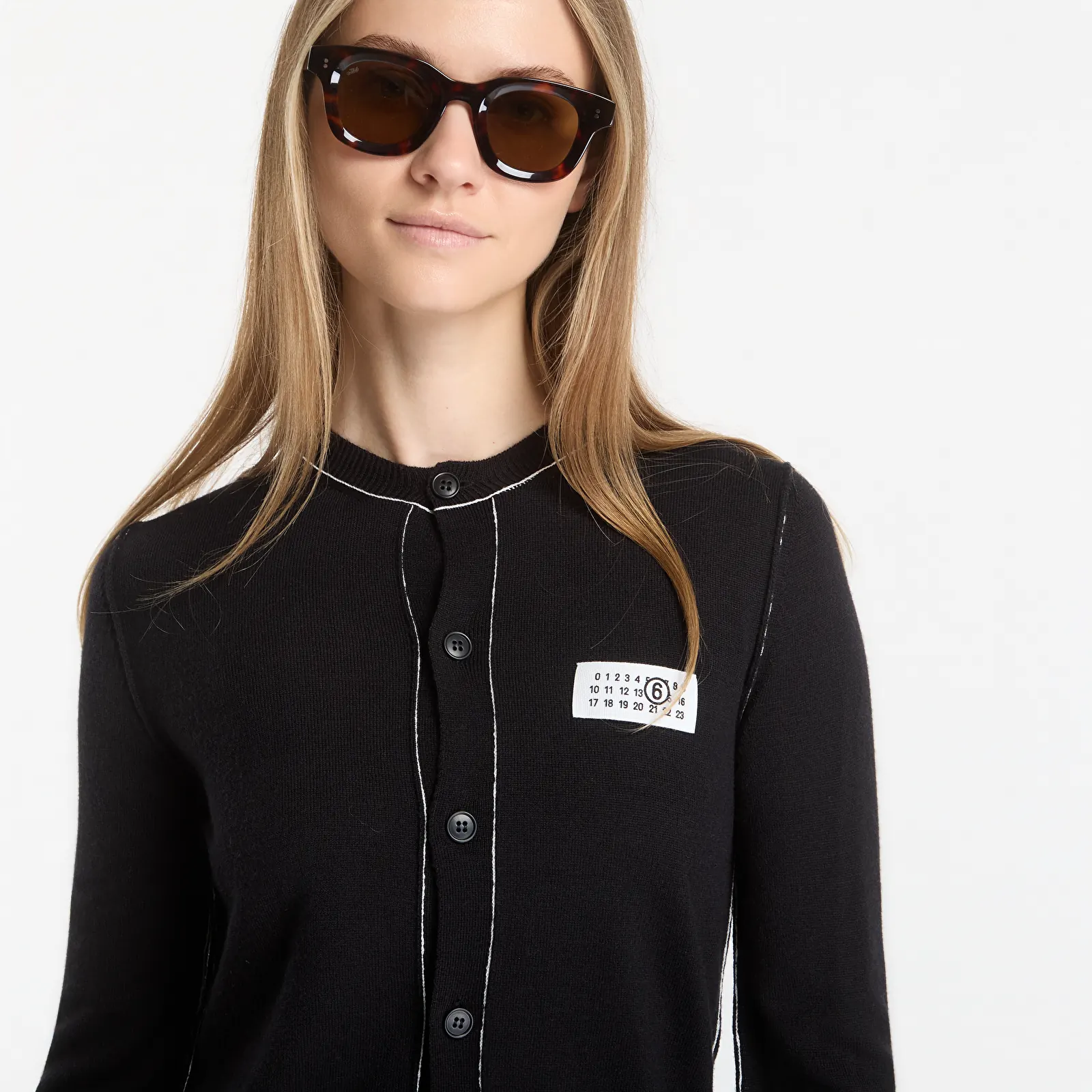 Gilets MM6 Cardigan Black