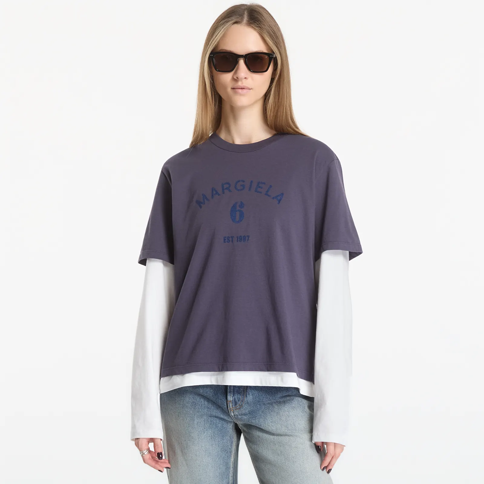 Women's T-shirts MM6 T-Shirt Midnight Blue