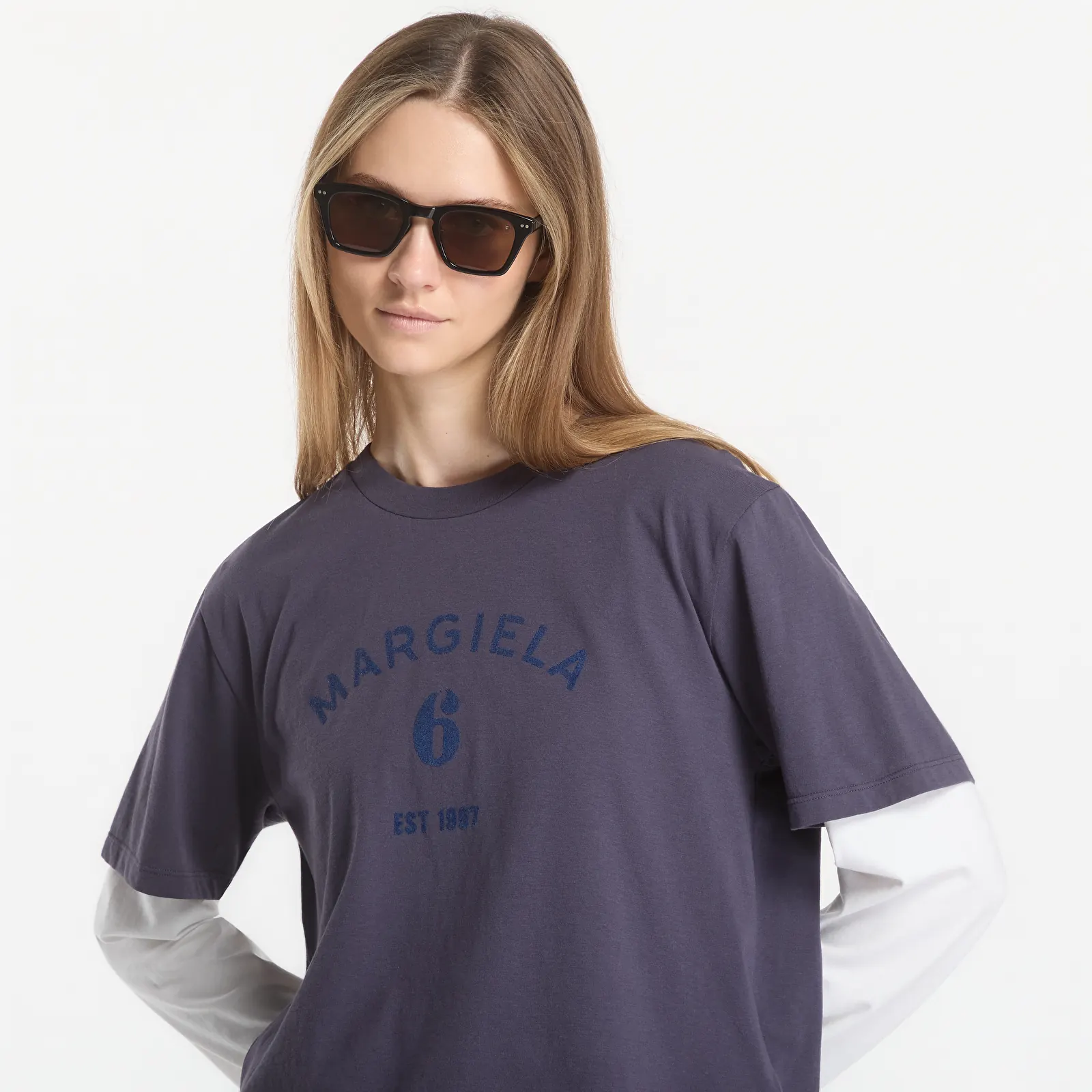 Women's T-shirts MM6 T-Shirt Midnight Blue