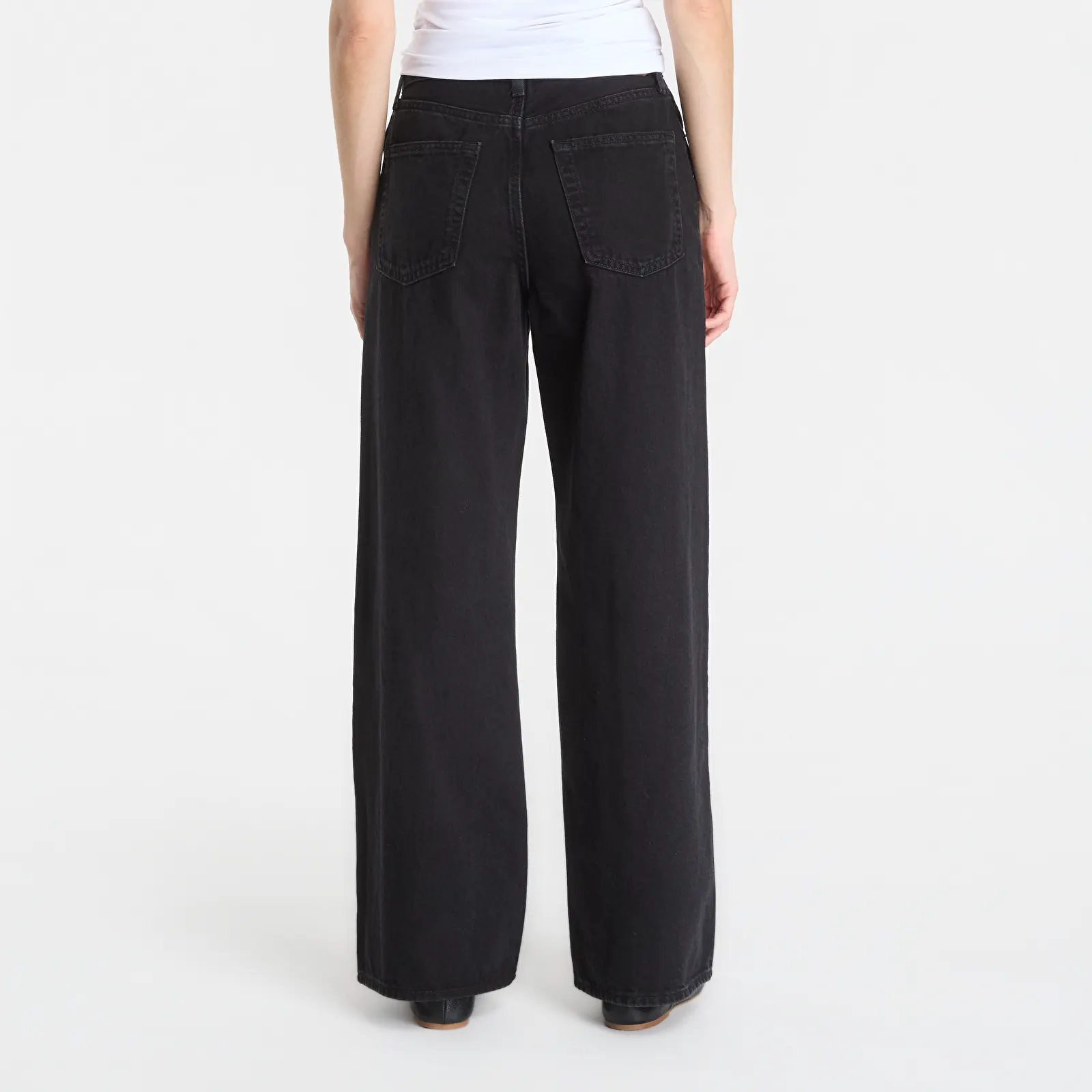 Jeans Calvin Klein The Wide Leg Worn Black