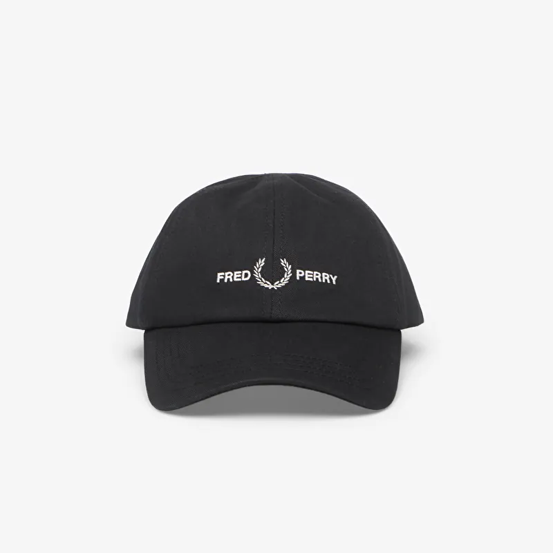 FRED PERRY FLP Twill Cap Black/ Snow White