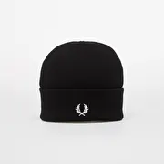FRED PERRY Classic Merino Wool Beanie Black/ Snow White