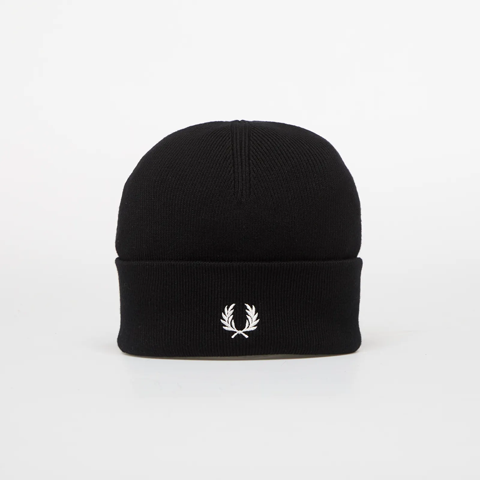 Hats FRED PERRY Classic Merino Wool Beanie Black/ Snow White