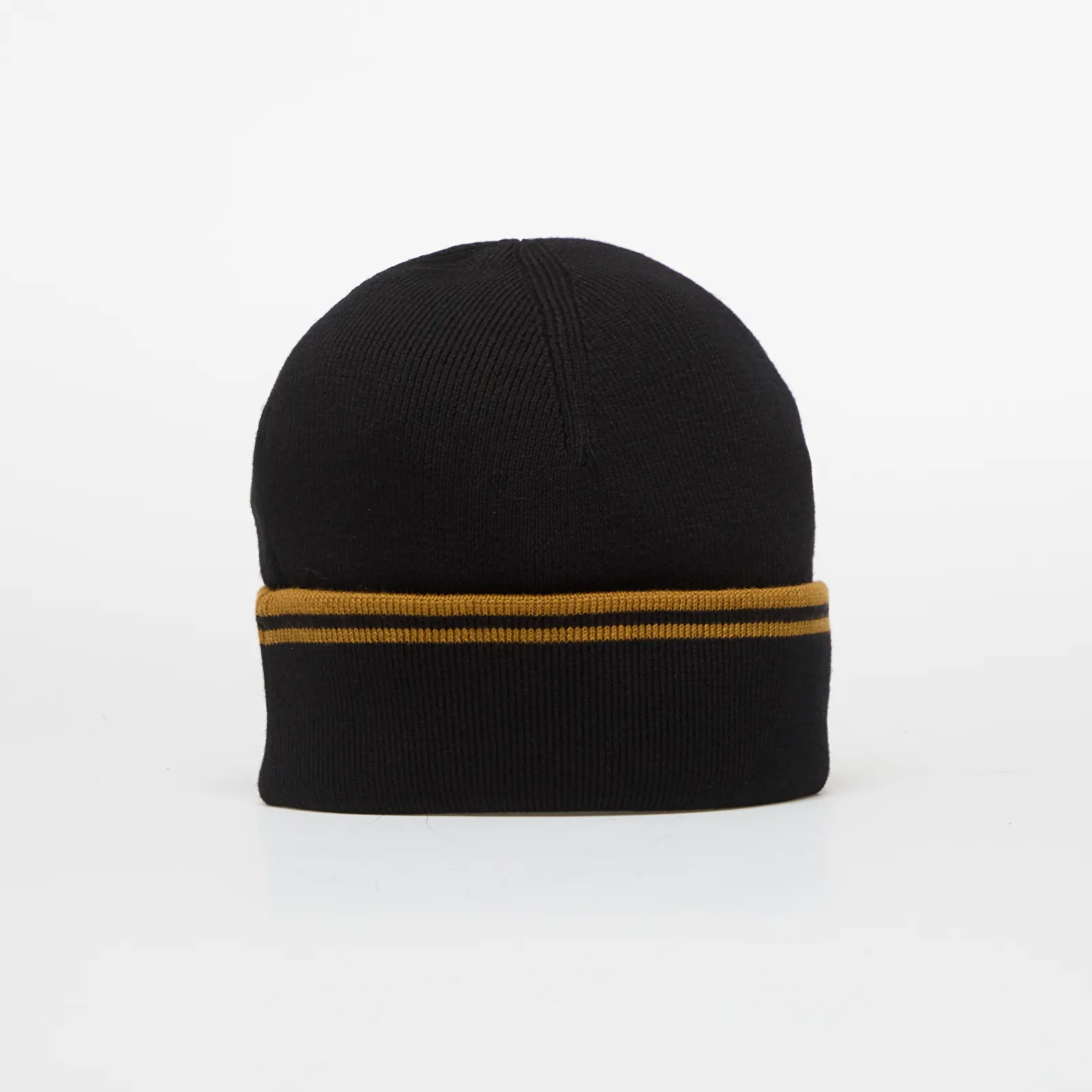 Mutsen FRED PERRY Twin Tipped Merino Wool Beanie Black/Caramel