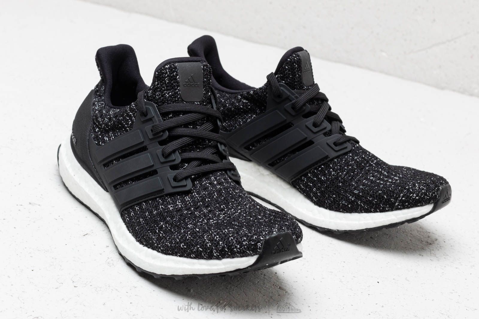 Adidas ultra boost sale black white speckle
