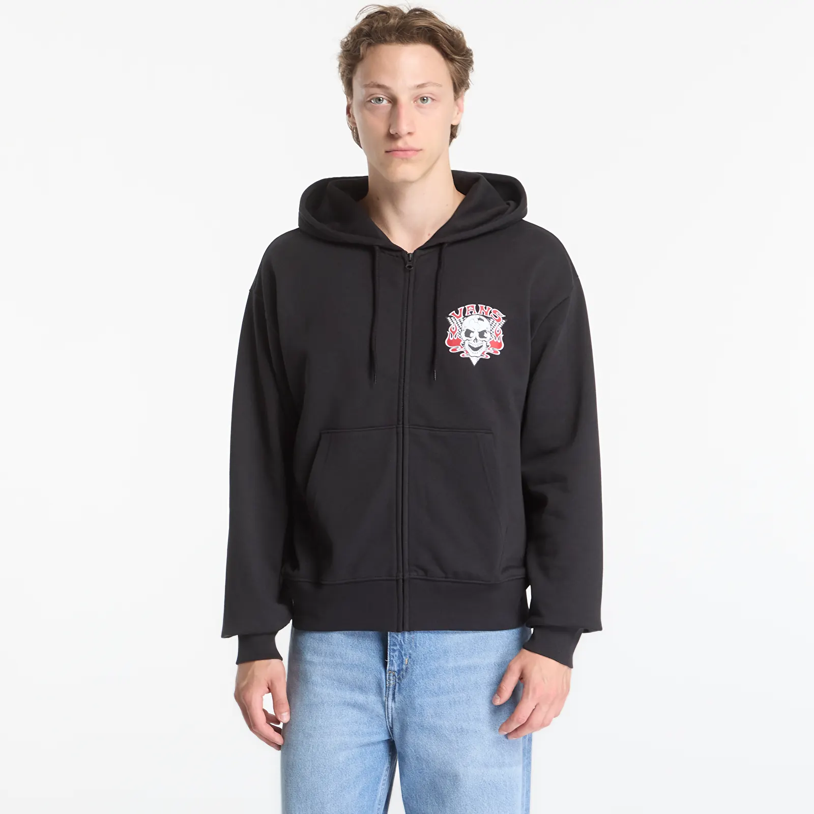 Sudaderas con capucha para hombre Vans Blaze Head Full Zip Black