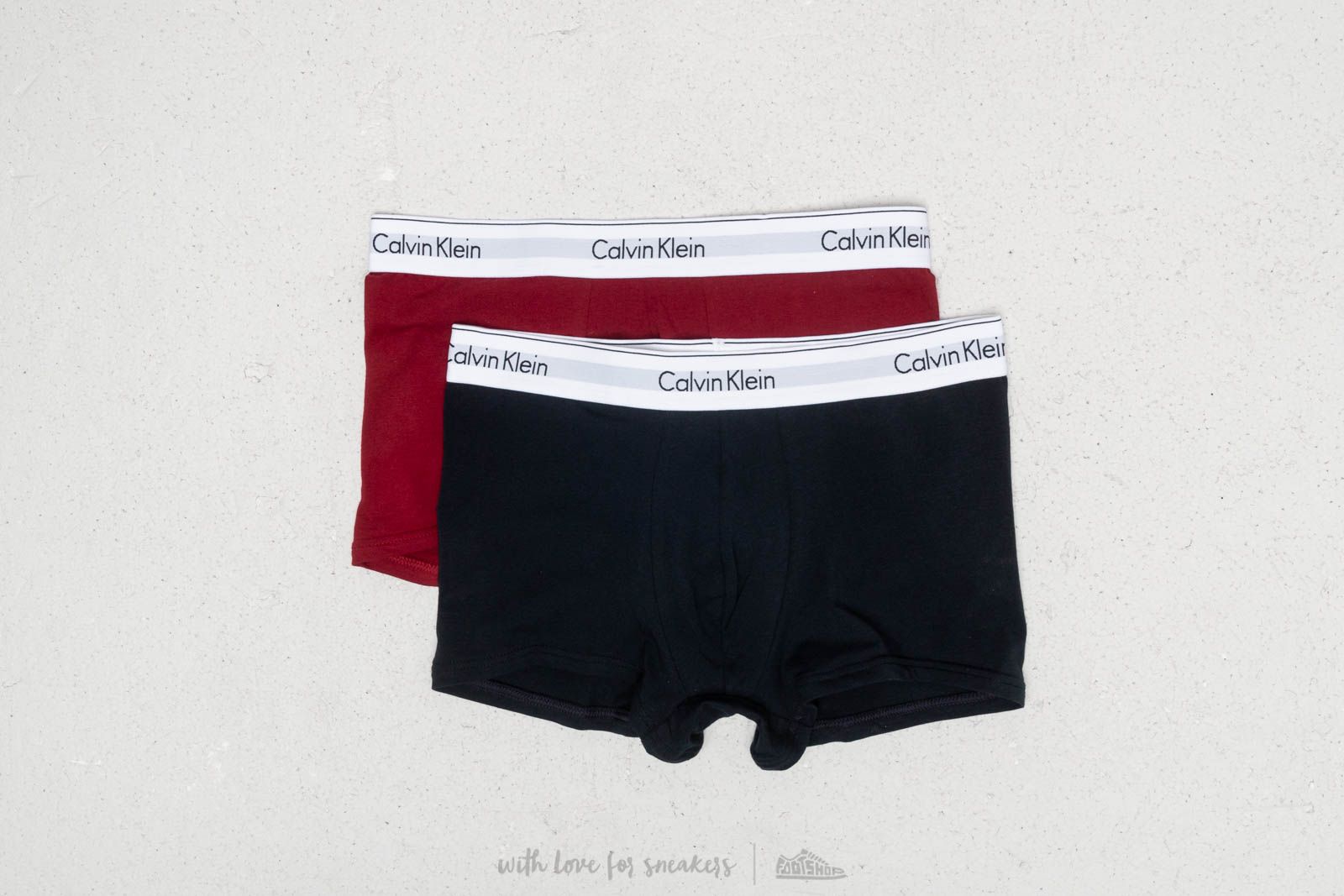 Boxer shorts Calvin Klein 2 Pack Trunk Black/ Burgundy