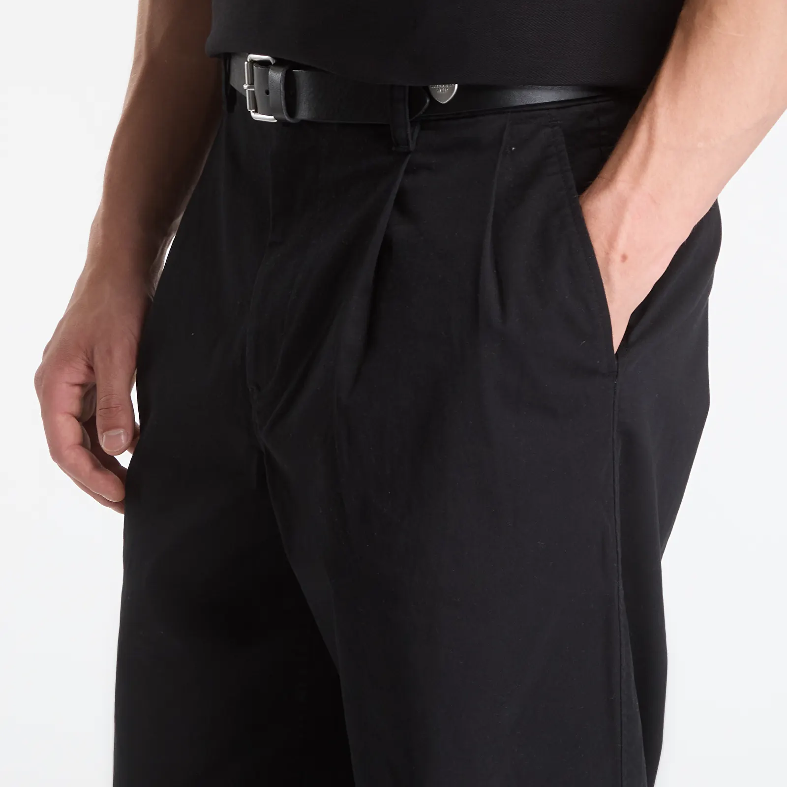 Men's trousers Calvin Klein Jeans Washed Comfort Cotton Half Elastic Pants Black