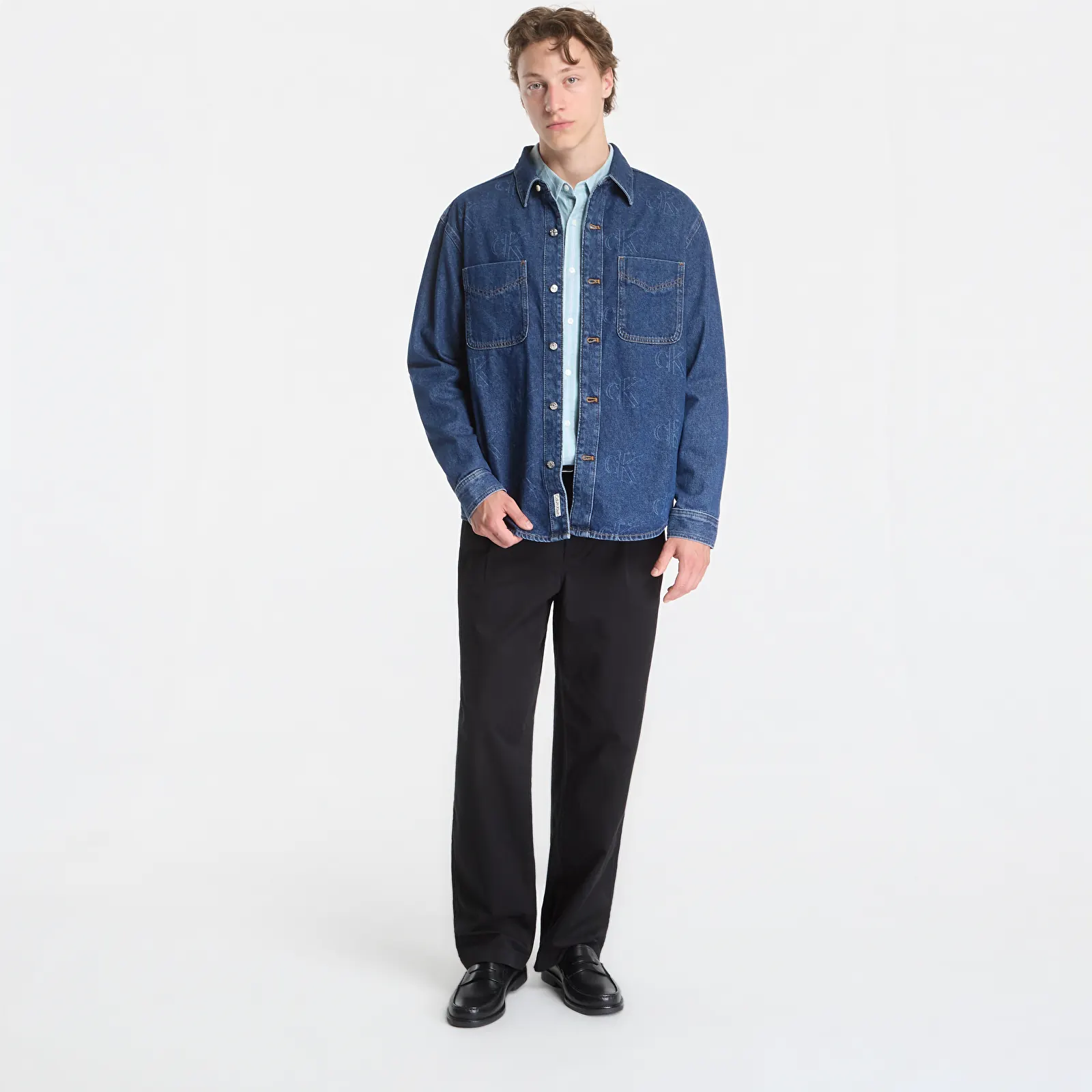 Pánske košele Calvin Klein Jeans 90S Overshirt Pacifico Aop