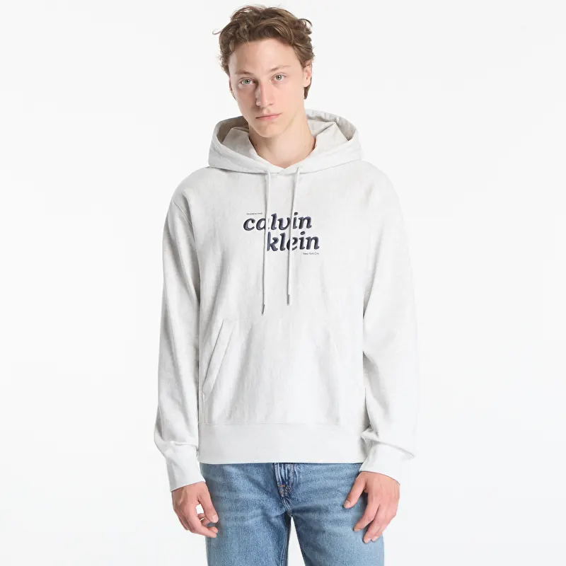 Sweatshirt Calvin Klein Jeans Ls Premium Terry Graphic Hoodie Snowy Heather