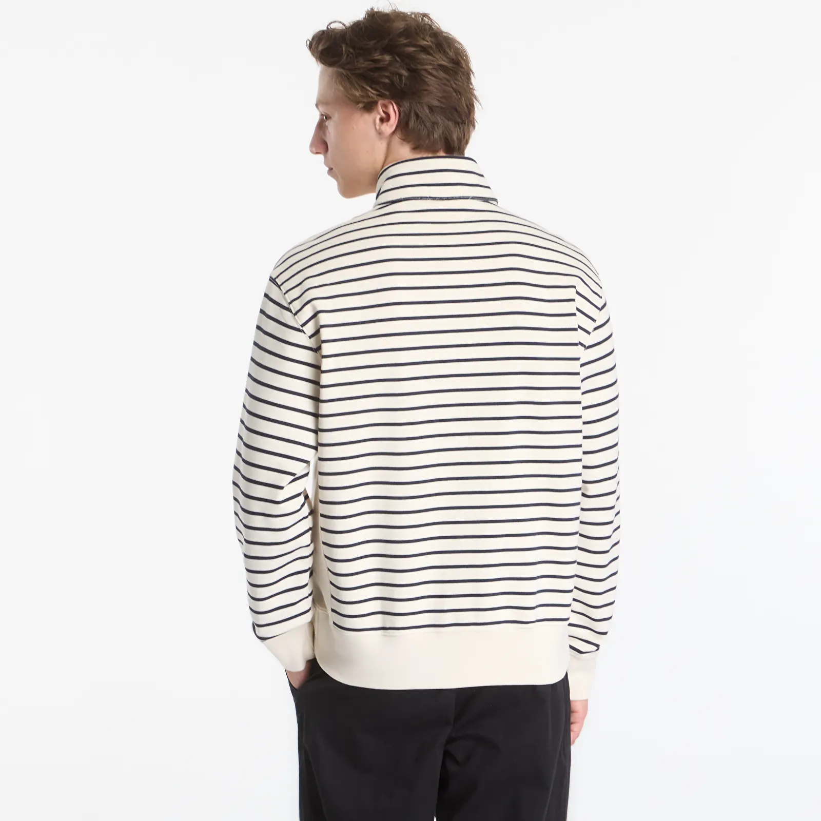 Meeste kapuutsiga dressid Calvin Klein Jeans Ls Ez Strip Premium Terry Quarter Zip Tofu