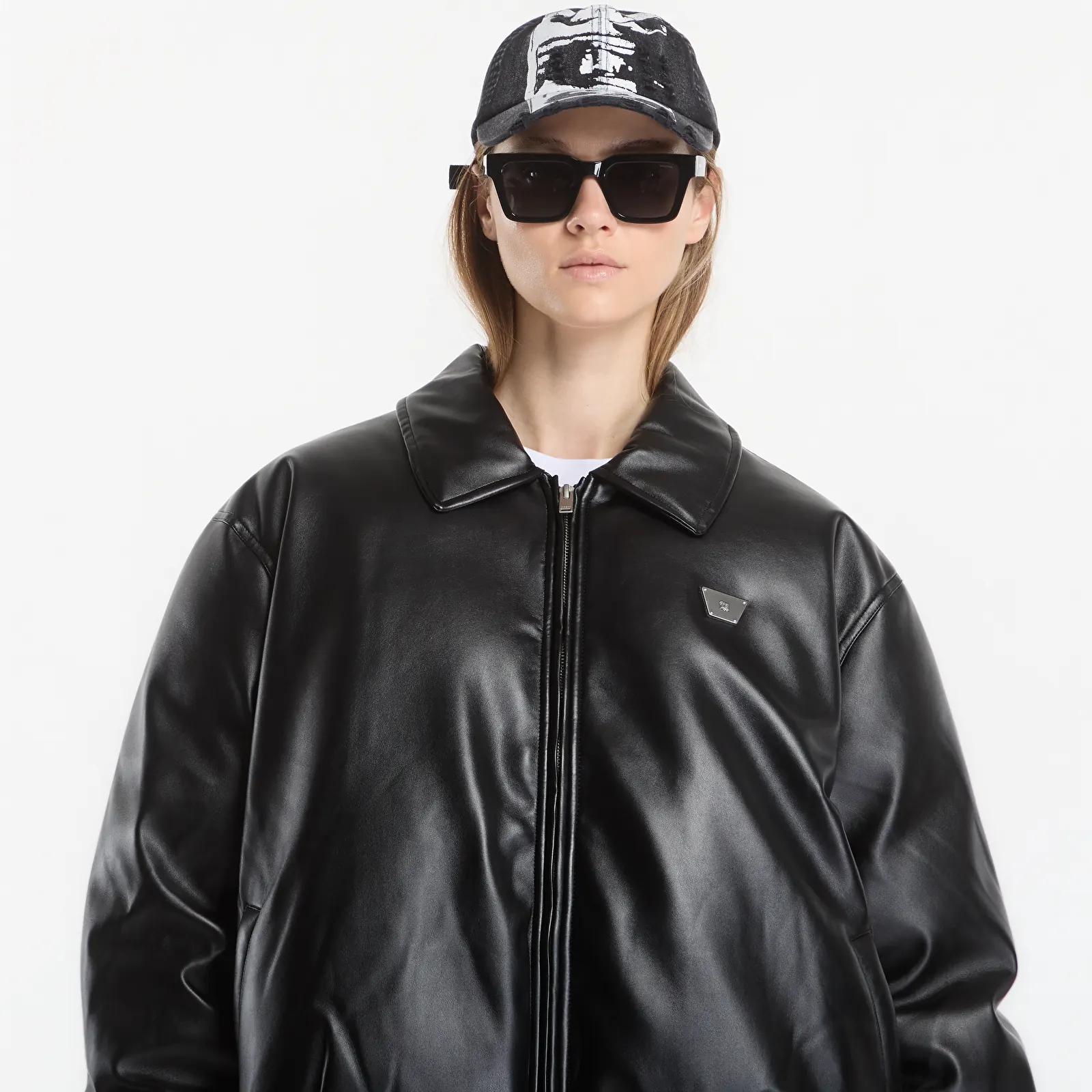 Бомберы MISBHV Faux Leather Puffer Bomber Jacket UNISEX Black