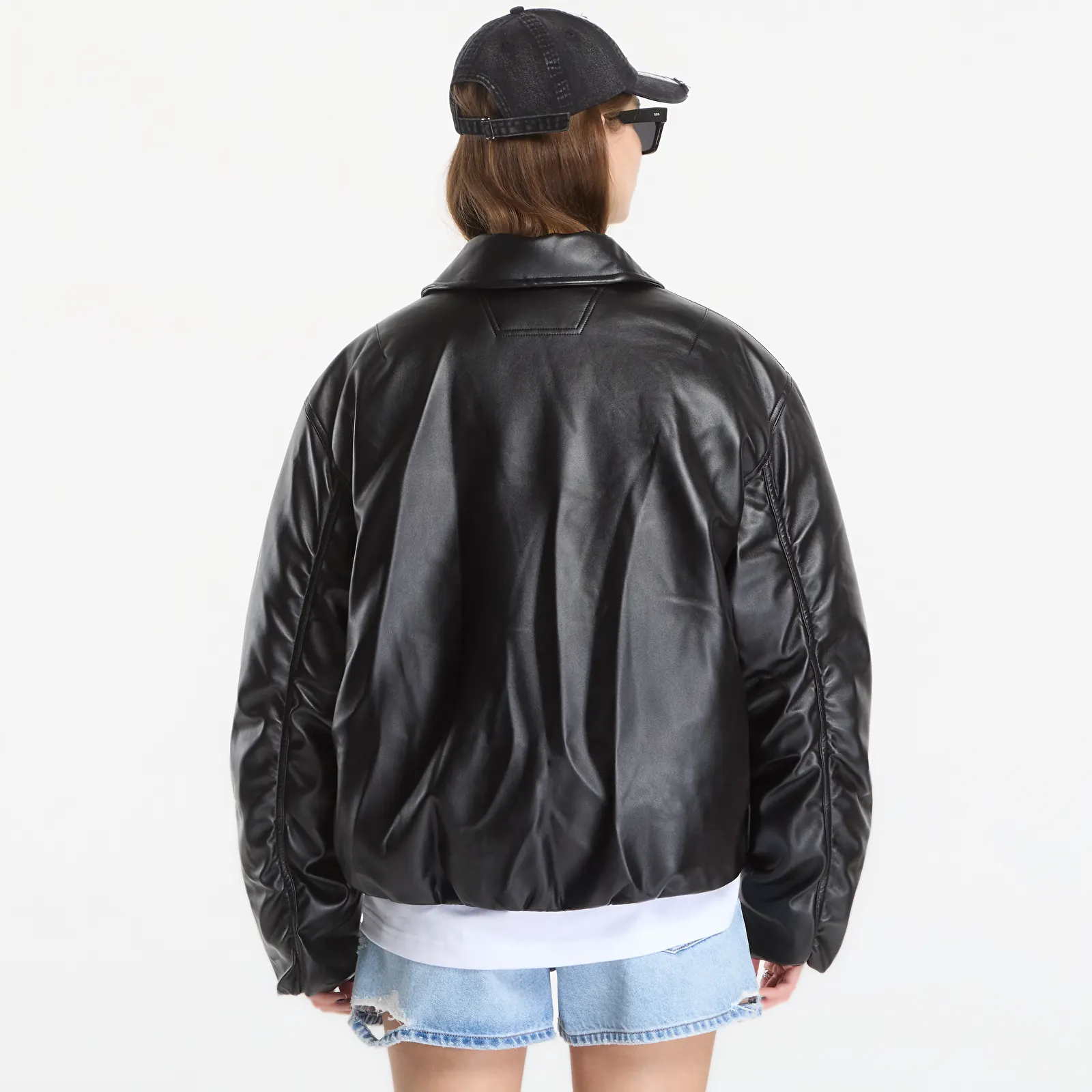 Бомберы MISBHV Faux Leather Puffer Bomber Jacket UNISEX Black