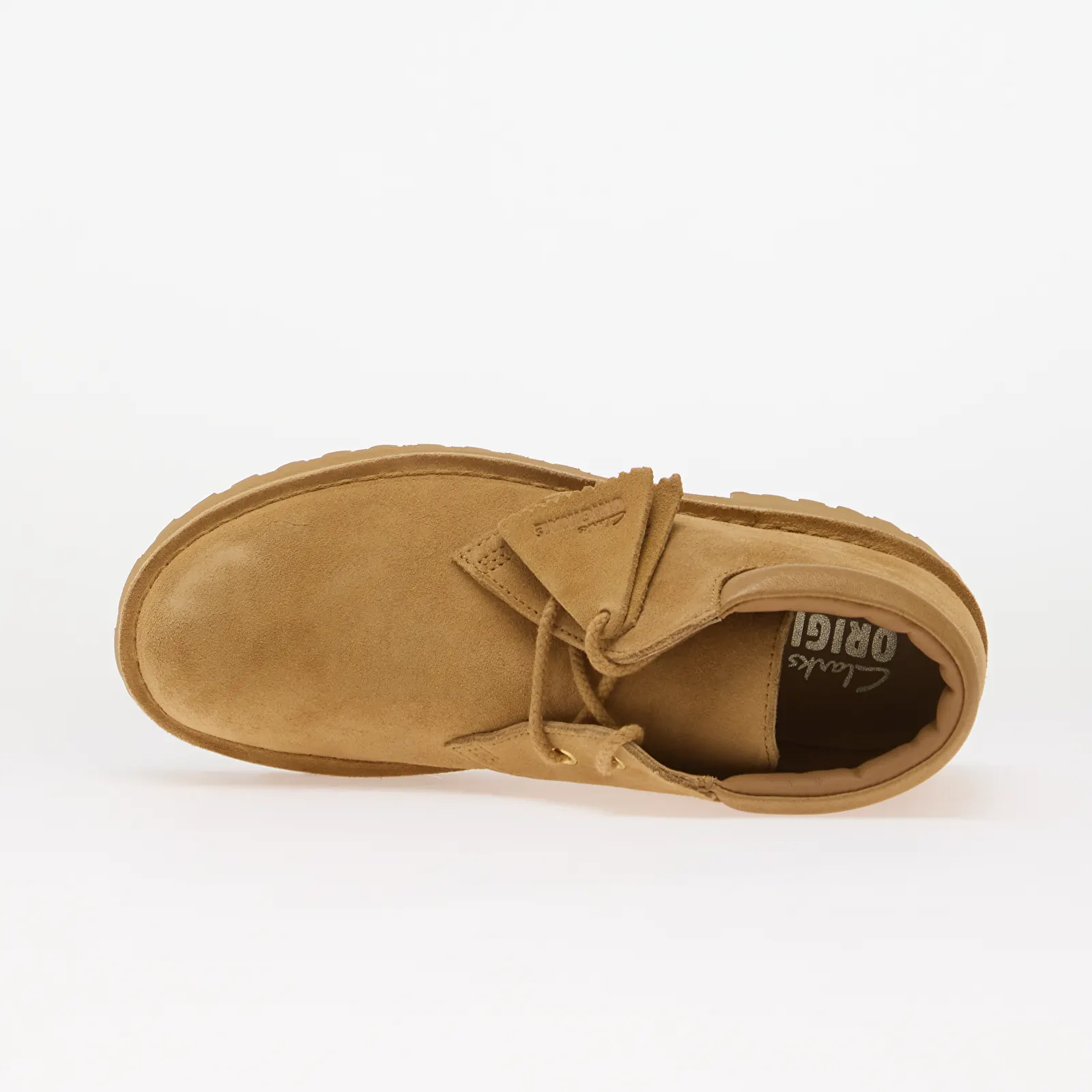 Damen Sneaker und Schuhe Clarks Originals DSRT2456 Rock Light Tan Suede
