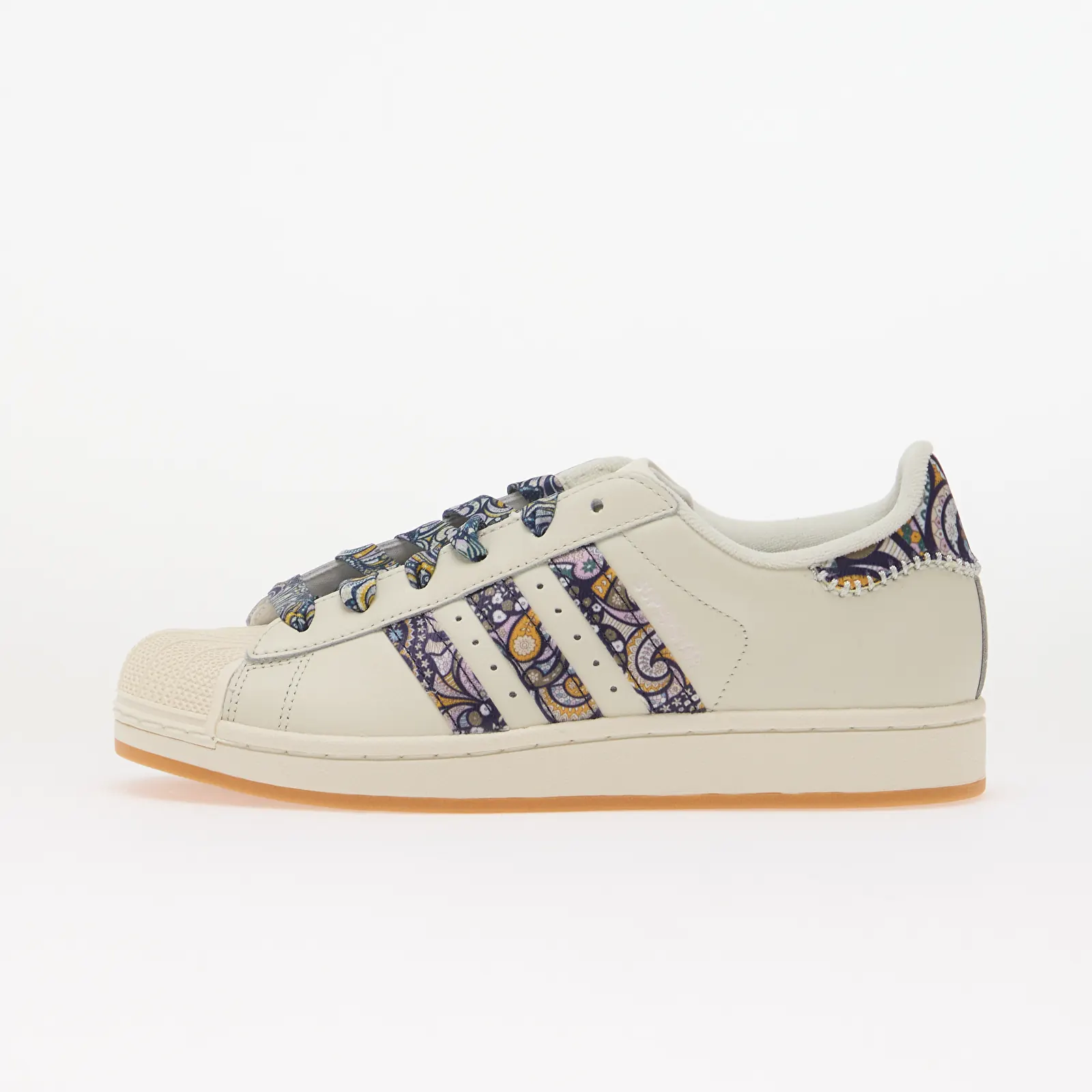 Vīriešu apavi adidas x Liberty London Superstar II Kids Core White/ Orchid Fusion/ Gum 1