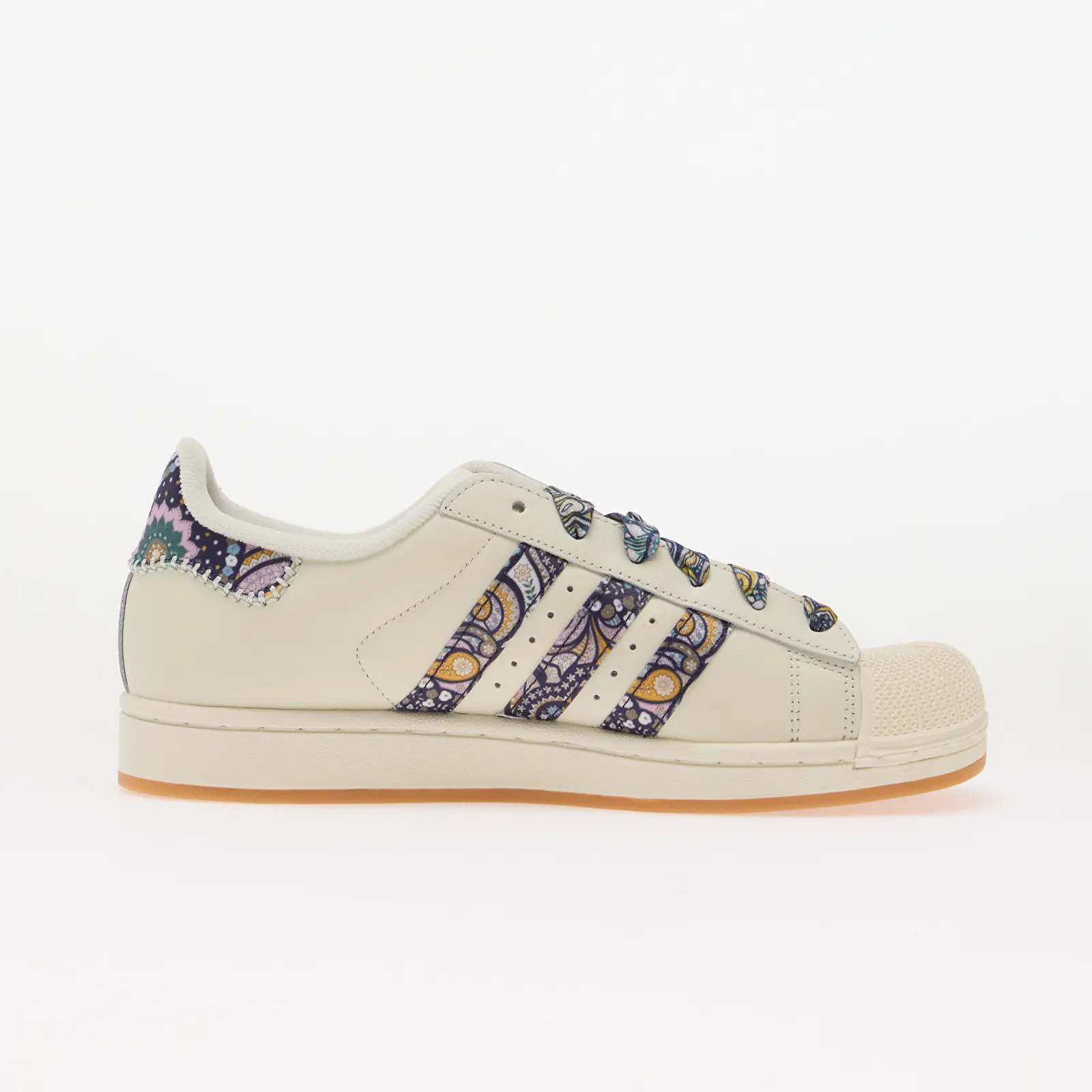 Vīriešu apavi adidas x Liberty London Superstar II Kids Core White/ Orchid Fusion/ Gum 1
