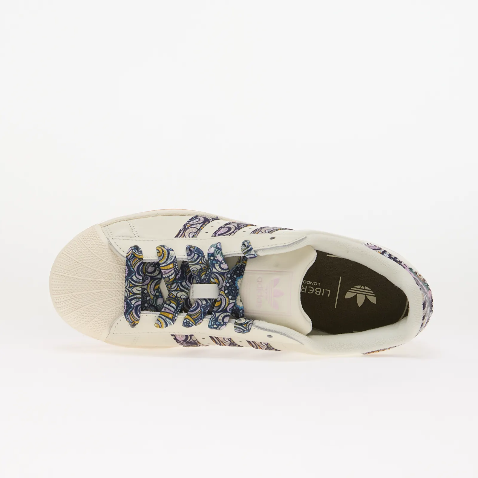 Vīriešu apavi adidas x Liberty London Superstar II Kids Core White/ Orchid Fusion/ Gum 1