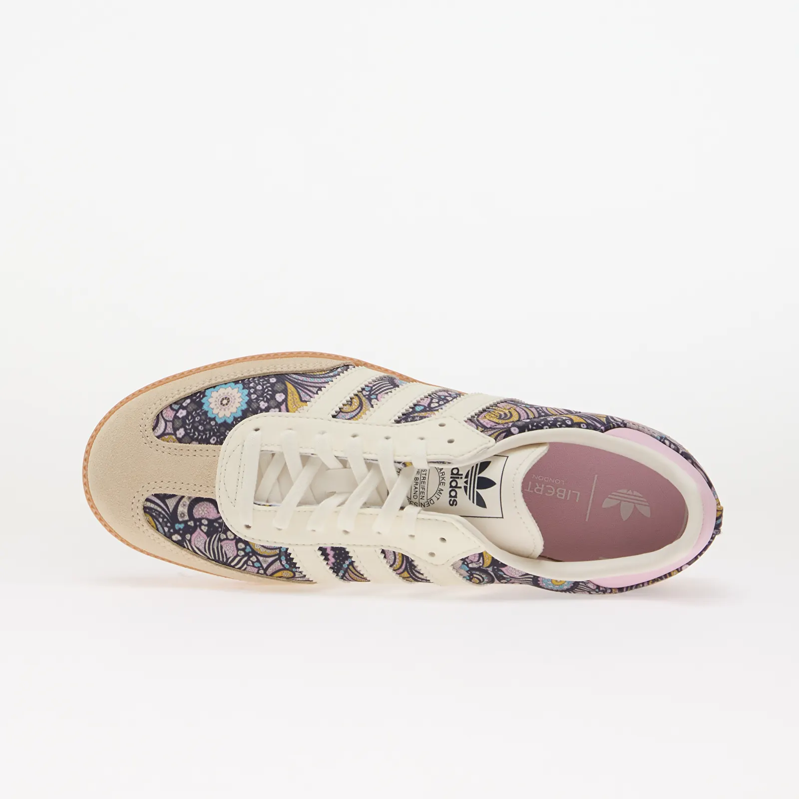 Bērnu kedas un apavi adidas x Liberty London Samba OG Kids Core White/ Orchid Fusion/ Gum 2