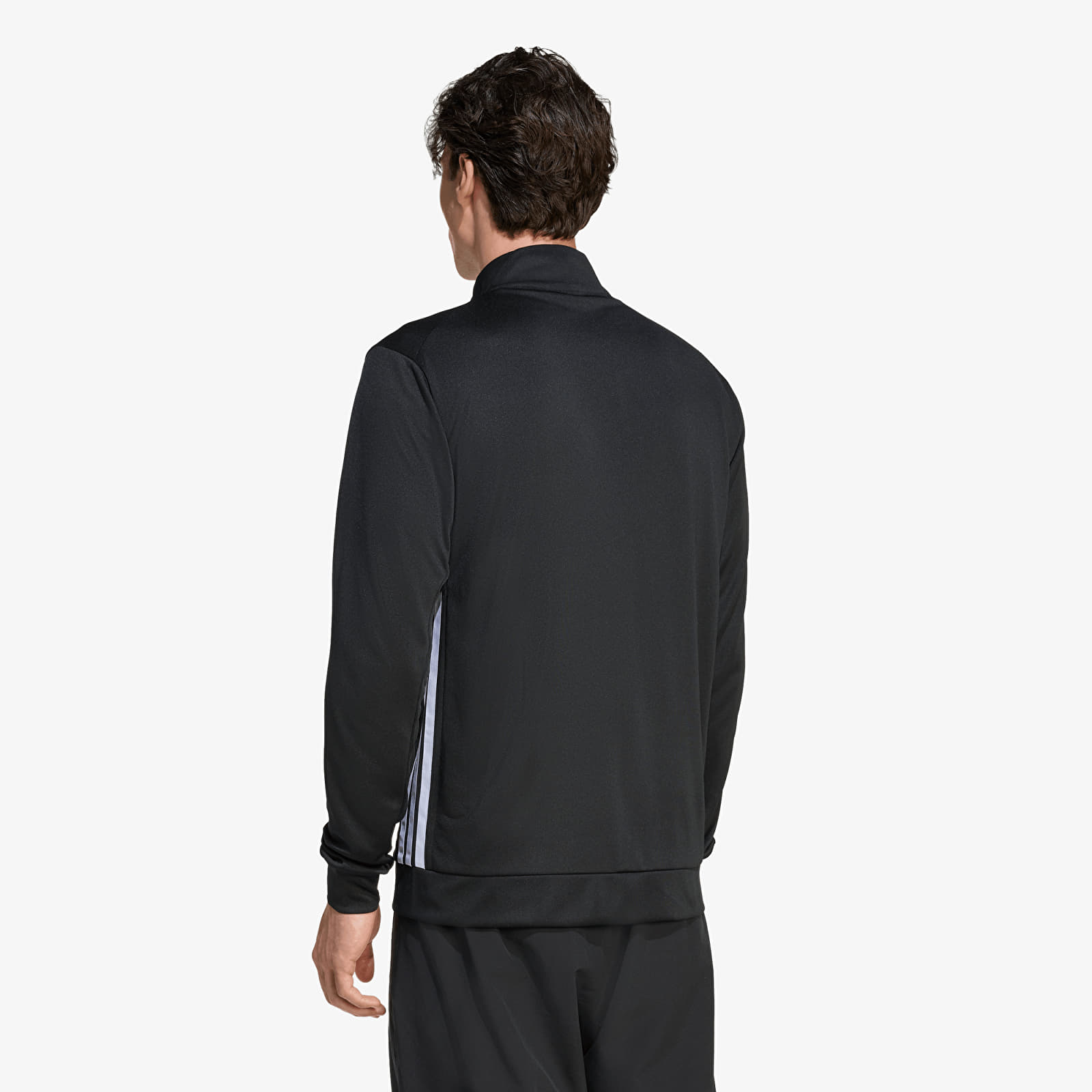 Φούτερ adidas Workout Essentials All-set 3-stripes Knit Track Top Black/ White