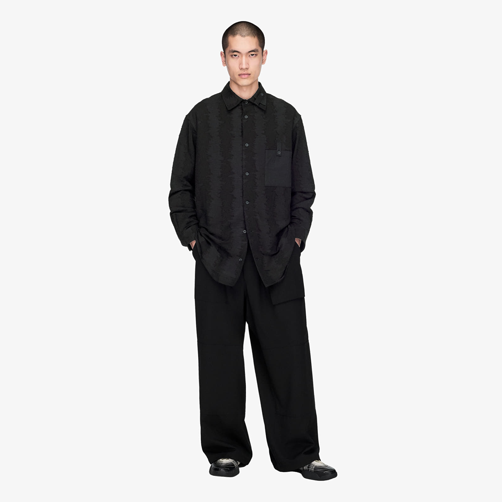 Shirts Y-3 Deco Stitch Long Sleeve Shirt Black