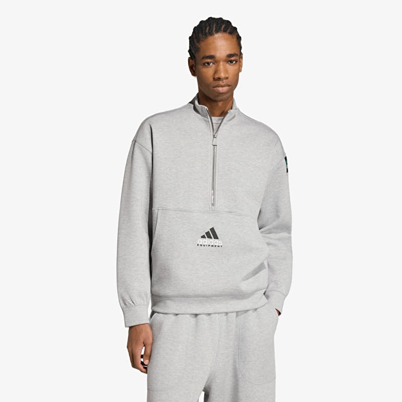 Džemperis adidas Equipment Spacer HALF-ZIP Medium Grey Heather