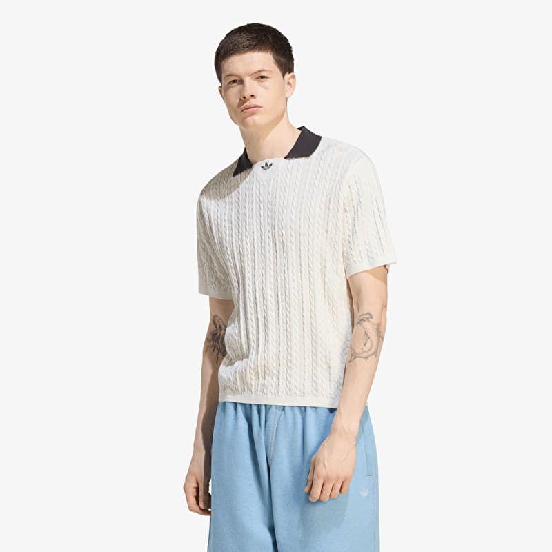 T-krekls adidas Cable Knit Football Jersey Cloud White