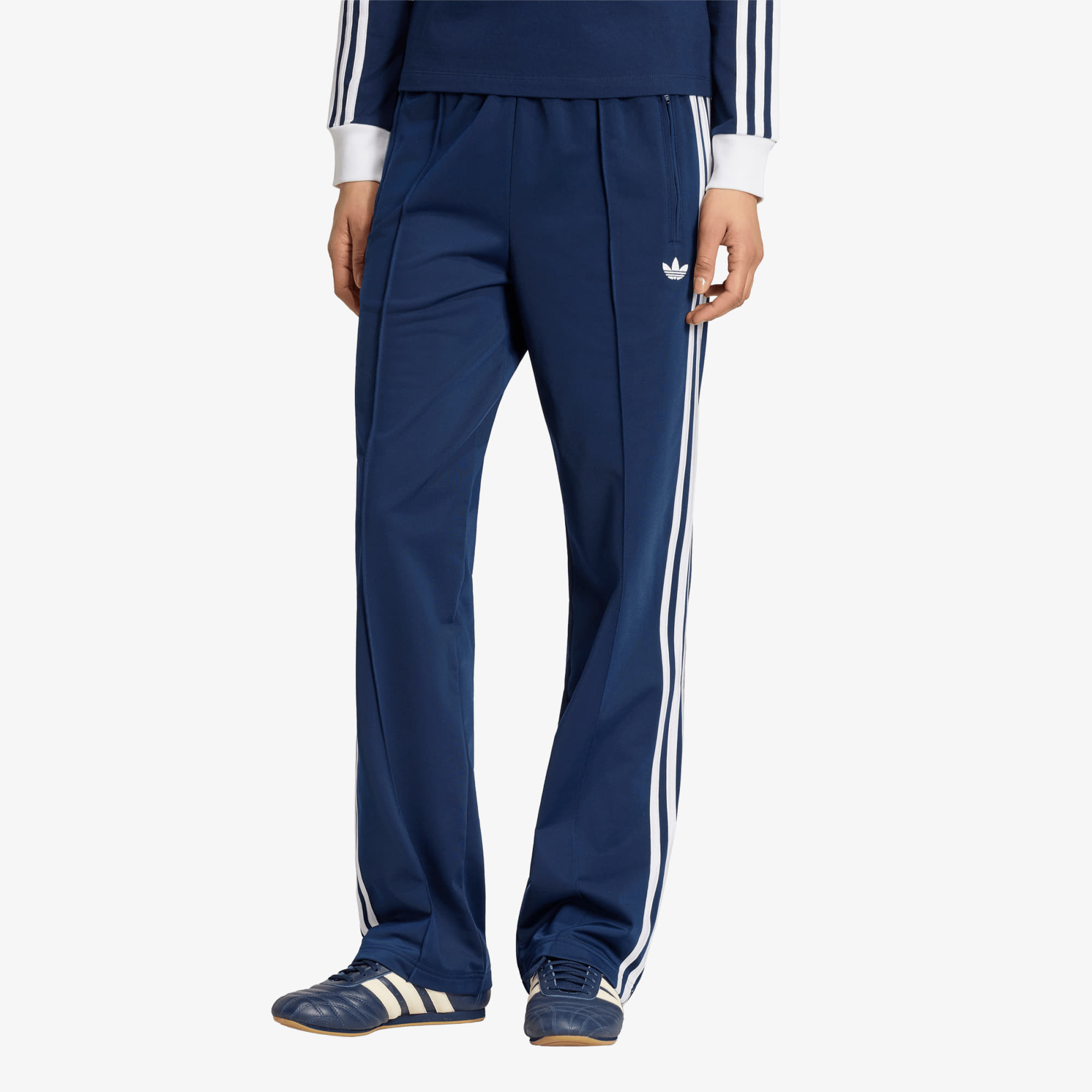 Потници adidas Originals Firebird Classic Track Tracksuit Bottoms UNISEX Night Indigo/ White XL