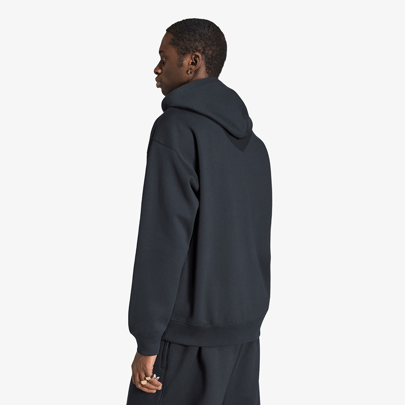 Sweatjacken und Sweatshirts adidas Trefoil Essentials Loose Full ZIP Hoodie Black