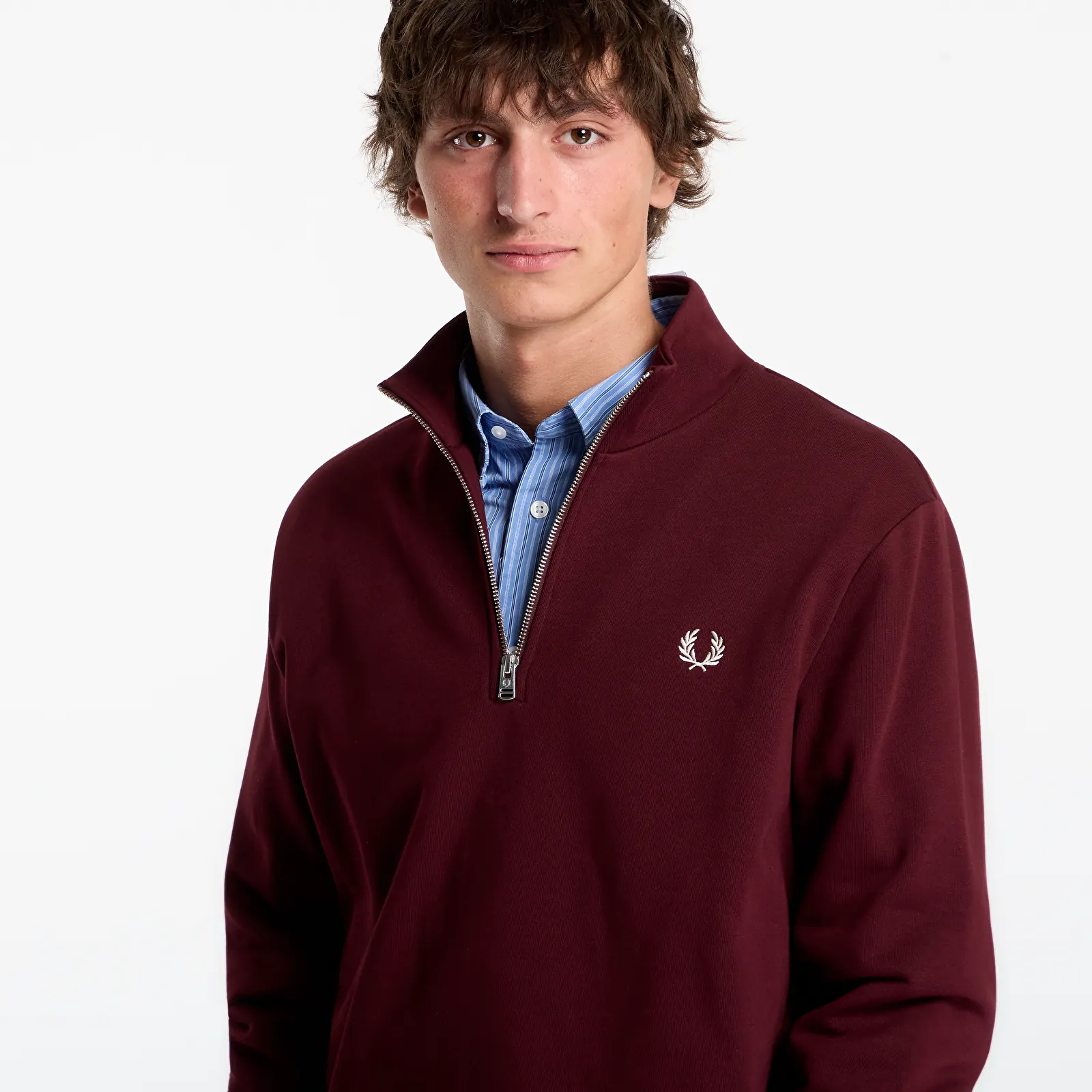 Hoodies and sweatshirts  FRED PERRY Half Zip Sweatshirt Oxblood