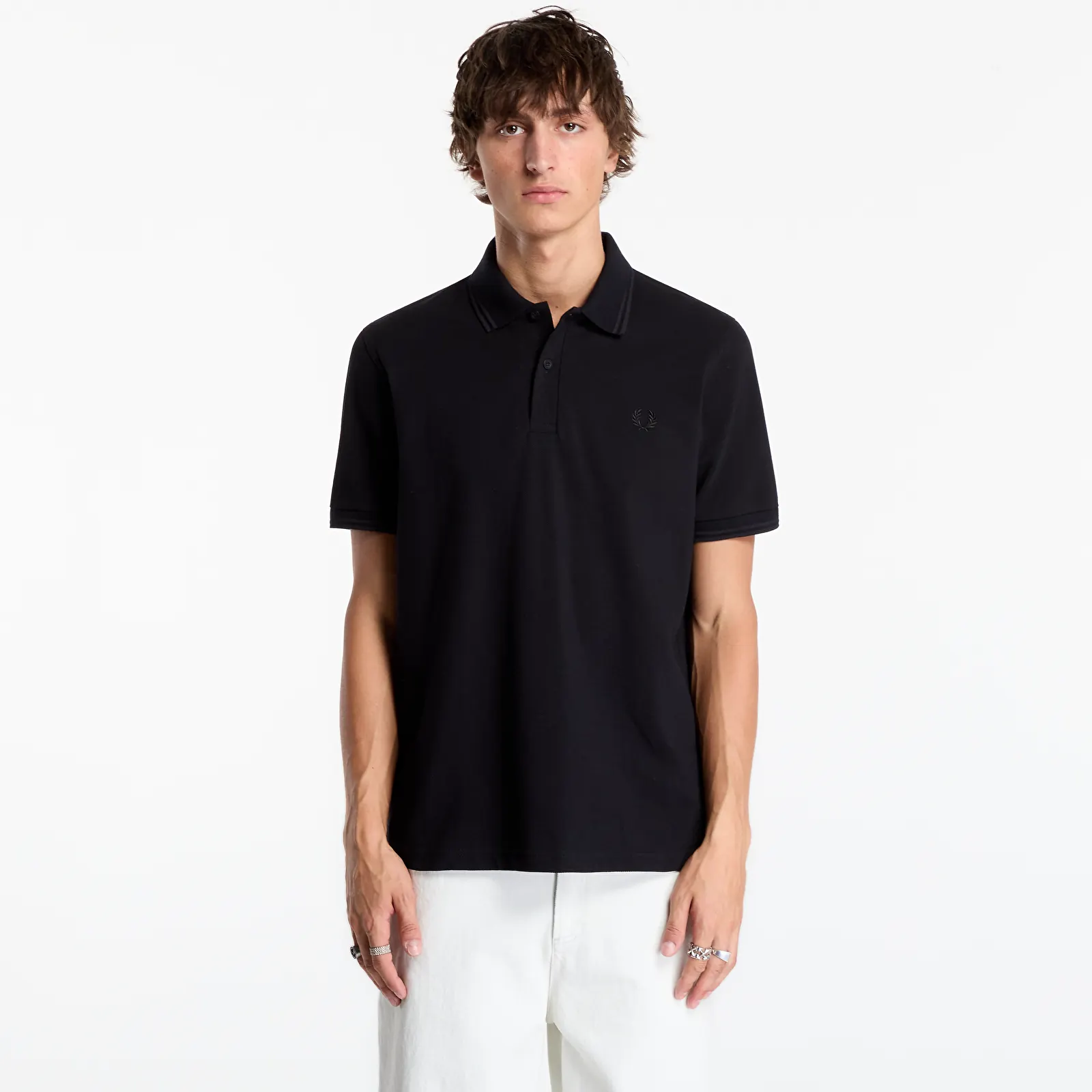T-shirts  FRED PERRY Twin Tipped Fred Perry Shirt Black